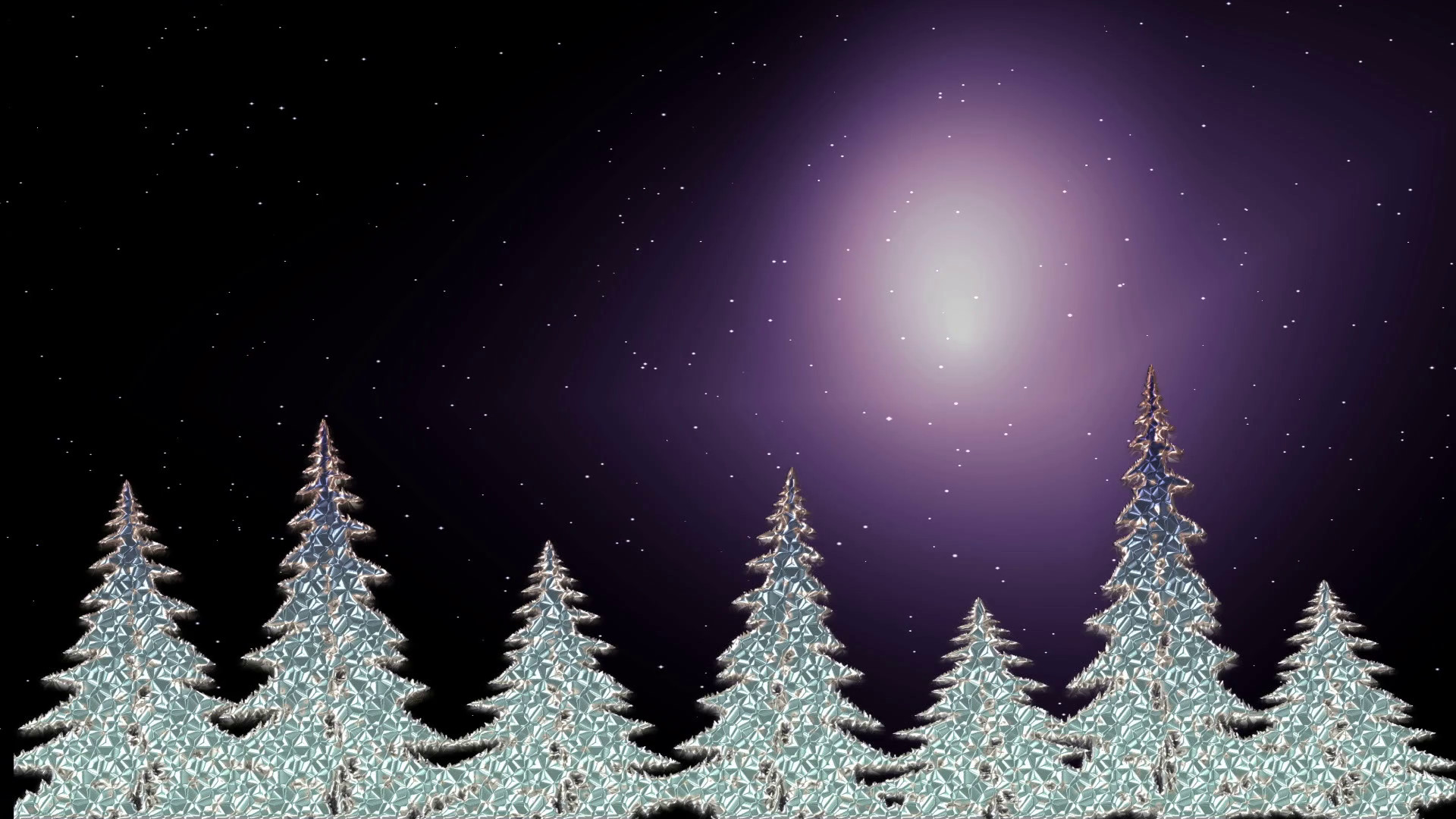 1920x1080 Sparkling Christmas trees shining in the starry night, Christmas trees in  the frosty night,