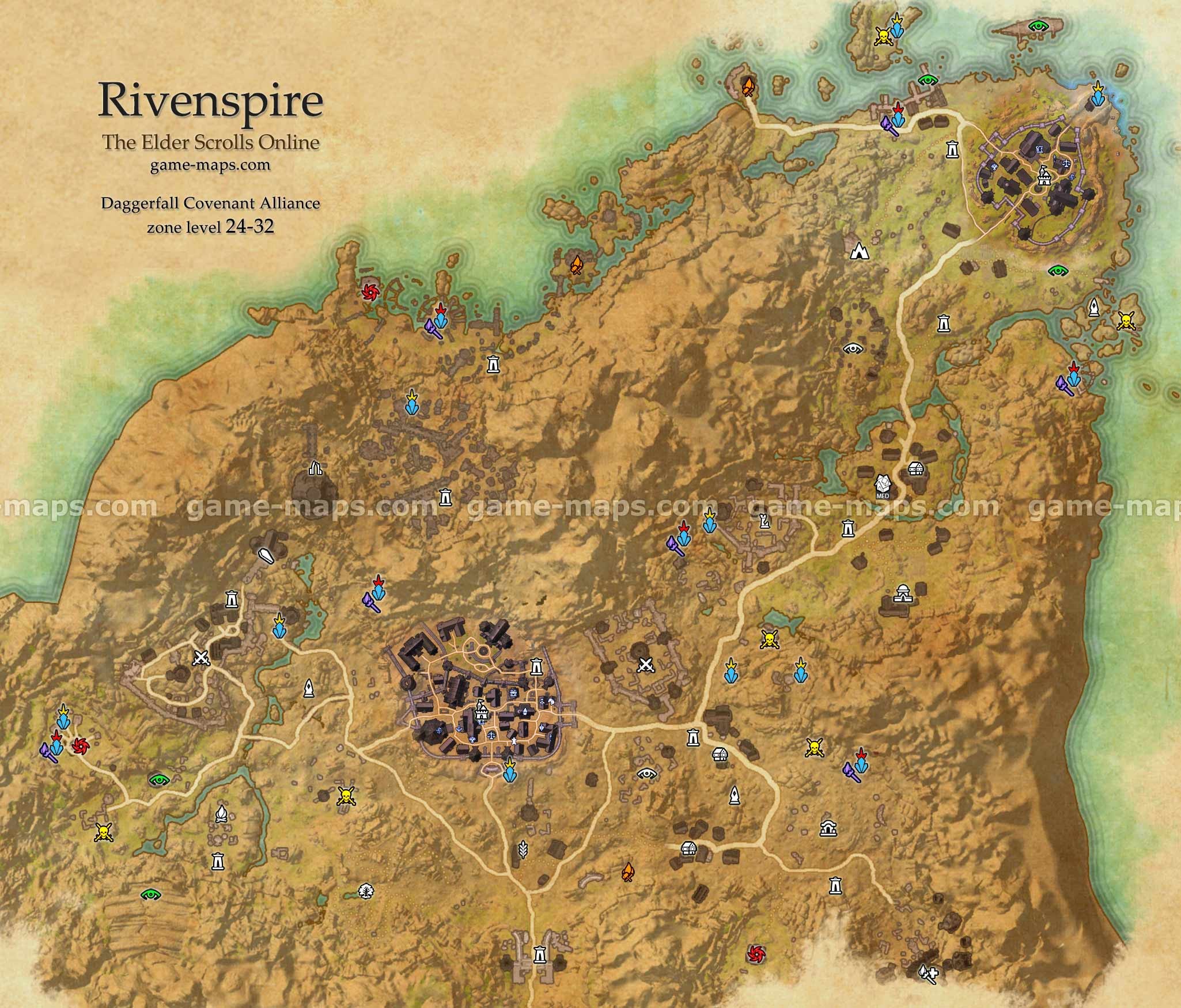 2050x1750 Rivenspire zone map. Shornhelm, North Point. Rivenspire is a region in  northern part