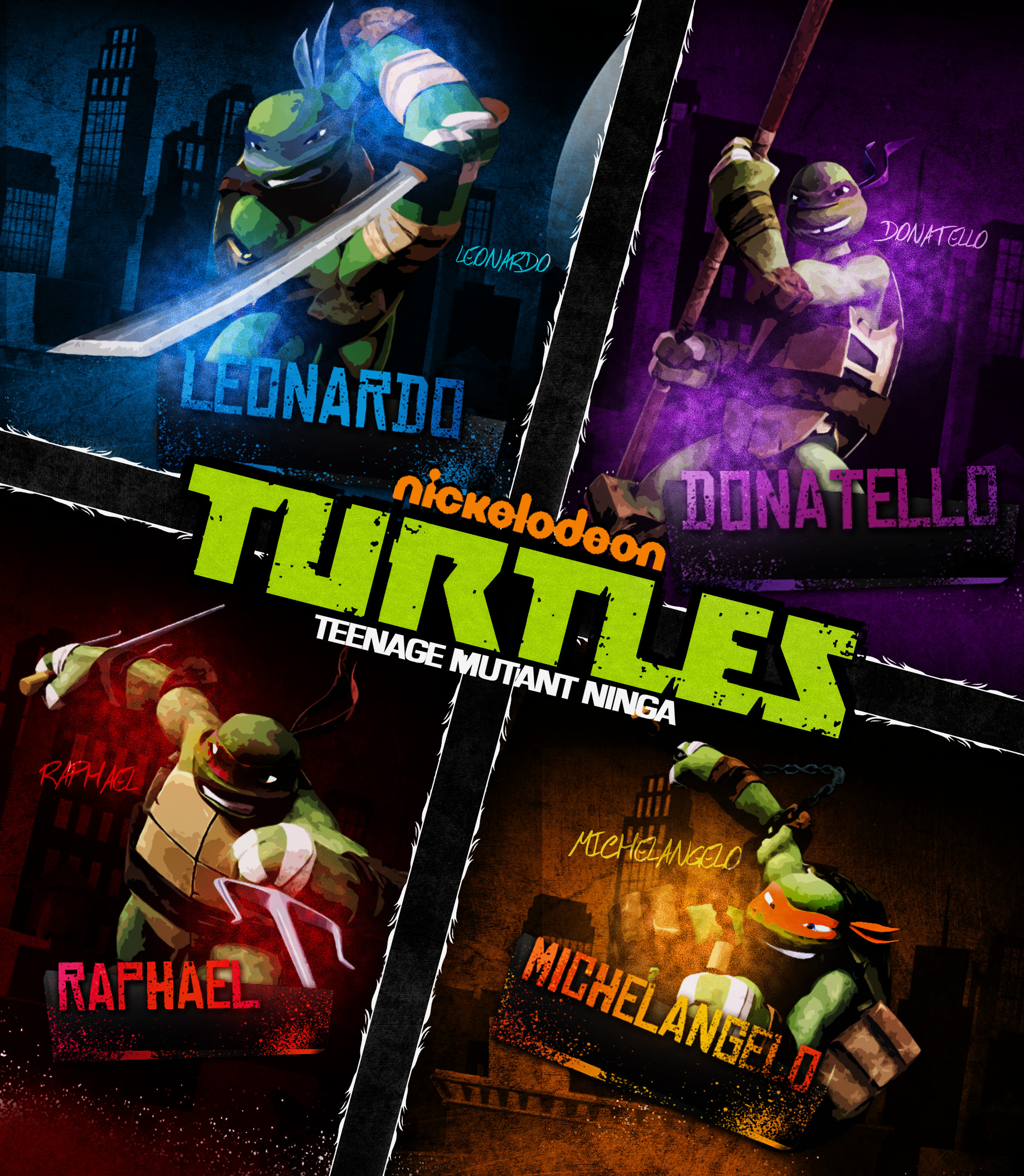 1836x2109 Nickelodeon TMNT 2012 Poster by Mohamed Fahmy 