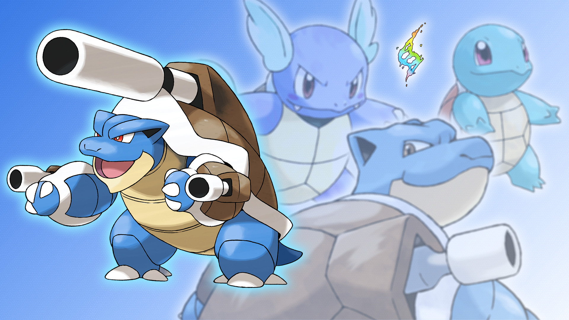 1920x1080 ... Squirtle, Wartortle, Blastoise and Mega Wallpaper by Glench