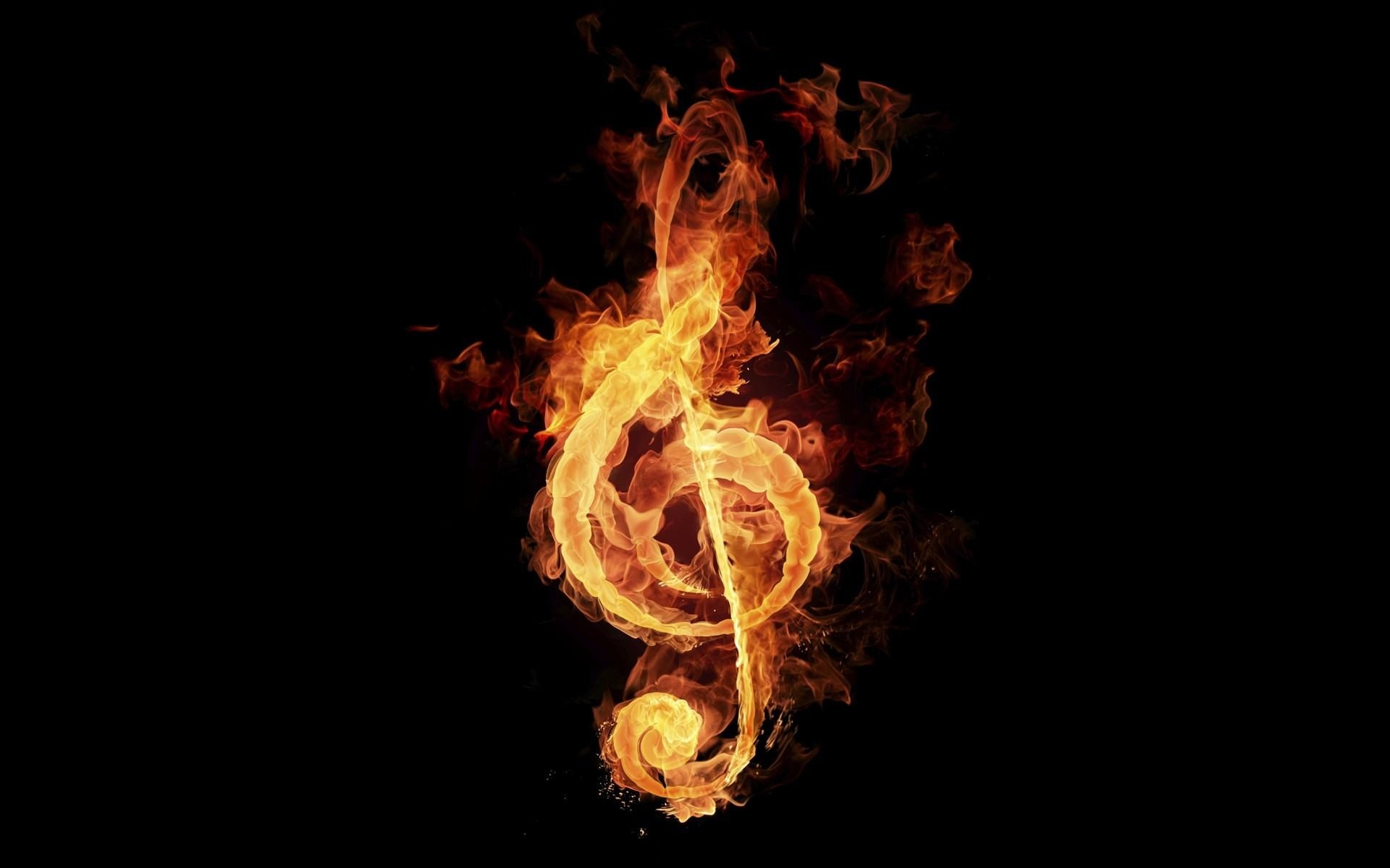 1920x1200 Wallpapers Backgrounds - Music Fire Artwork Black Background