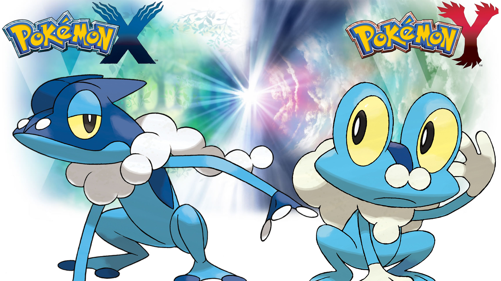 1920x1080 ... Pokemon X Y - Wallpaper - Froakie and Frogadier by Thelimomon