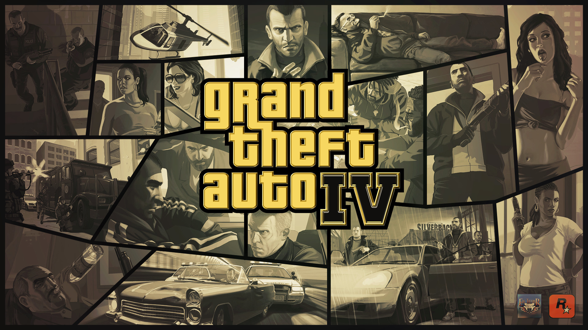 1920x1080 ... Grand Theft Auto IV Gold Logo Wallpaper by eduard2009