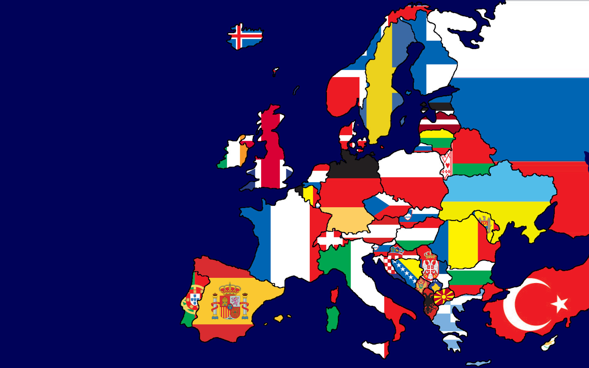 1920x1200 Flags of Europe Map [] by me ...