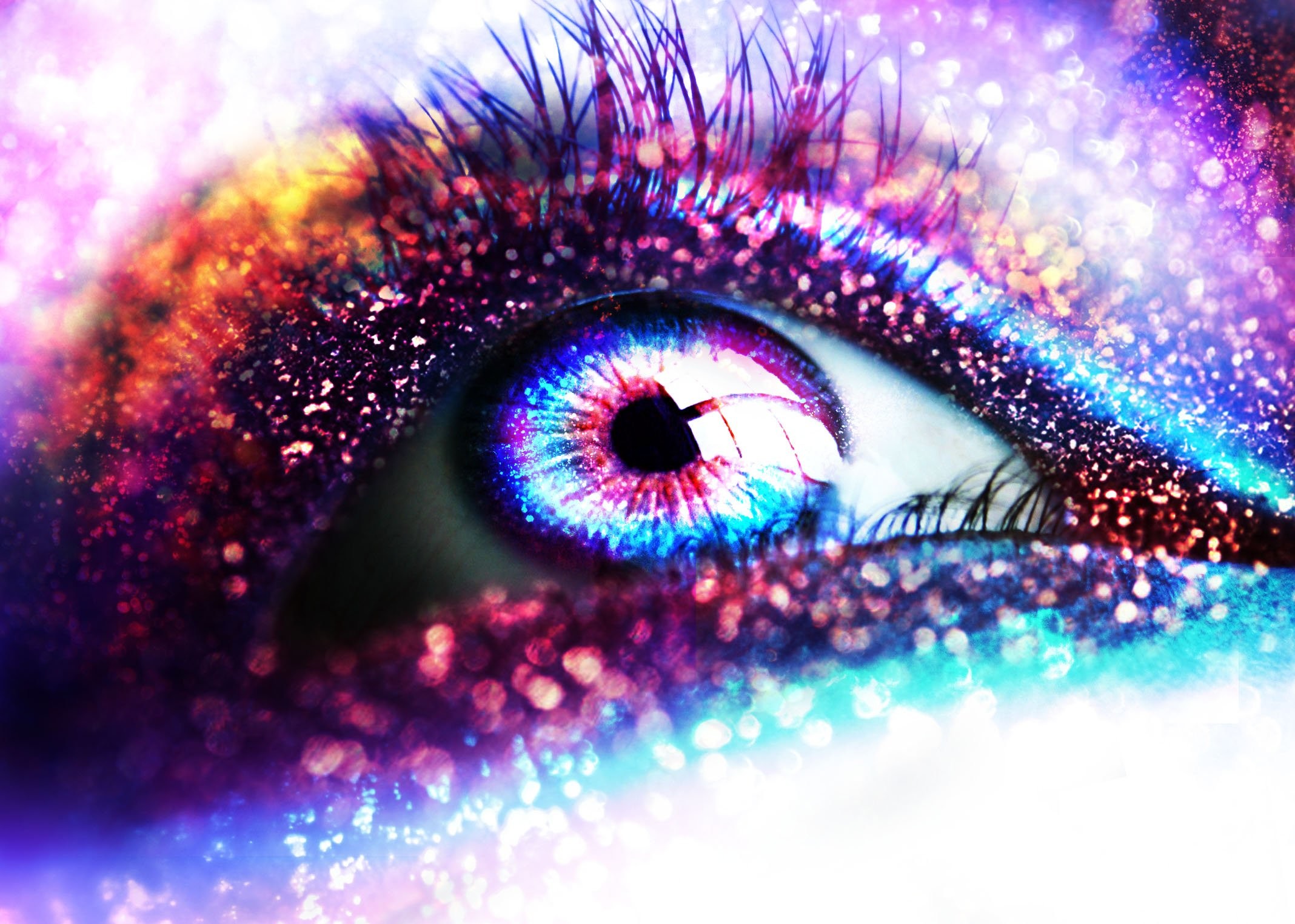 2136x1524 glitter sparkle psychedelic abstract abstraction bokeh eyes eye fantasy  color vampire dark wallpaper