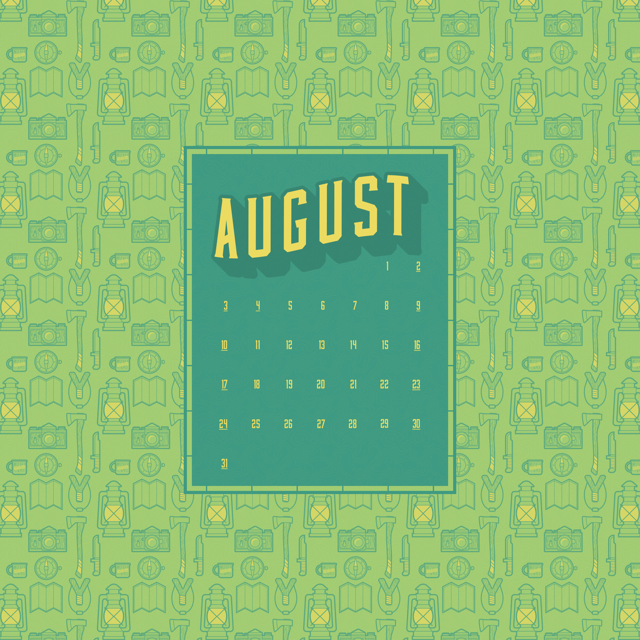 2048x2048 August 2014 Desktop Wallpaper. '