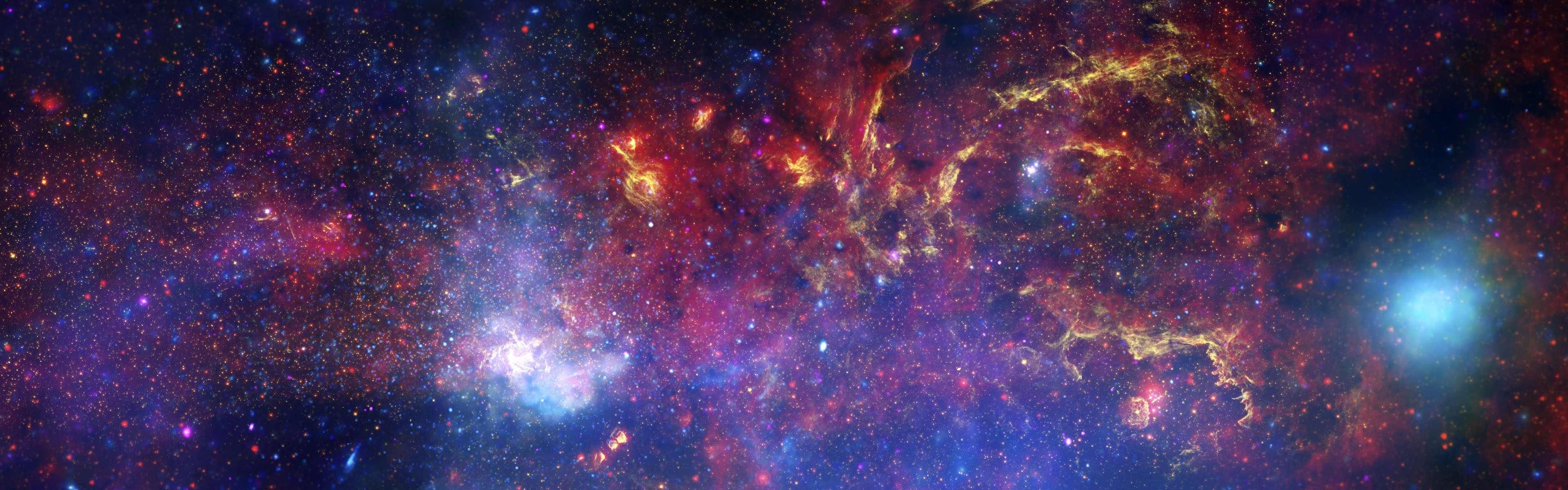 3840x1200 Outer Space Nebulae Clouds Wallpapers HD / Desktop and Mobile Backgrounds