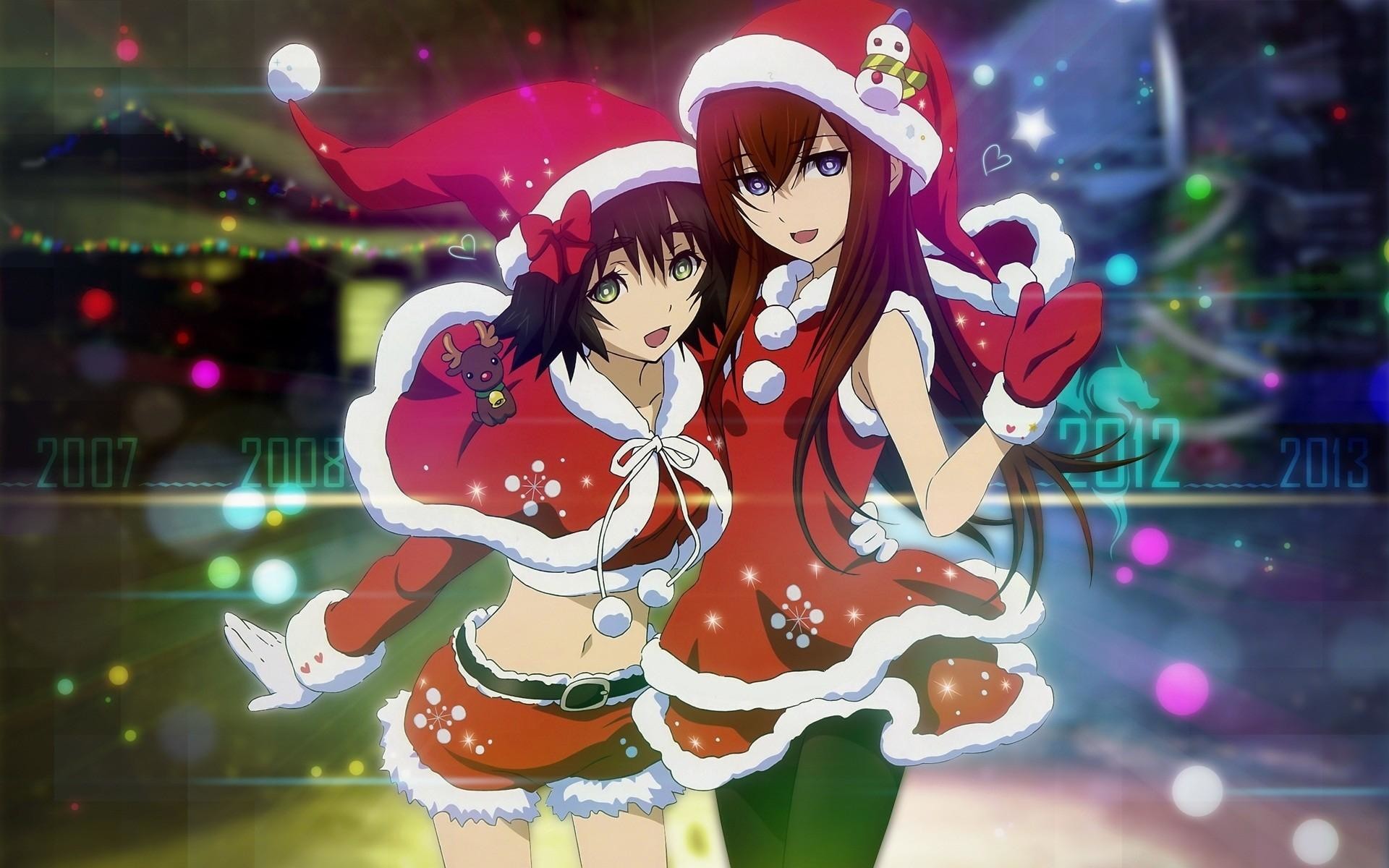 1920x1200 2-Girls-Christmas-Anime-Wallpaper