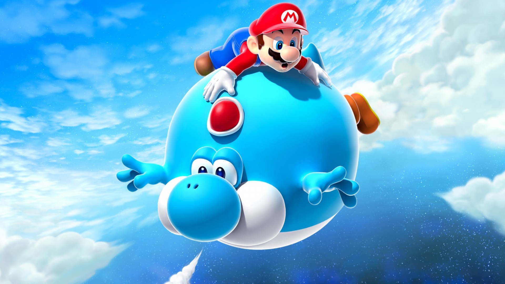 1920x1080 Mario-air-balloon-yoshi-blue-super-mario-galaxy-