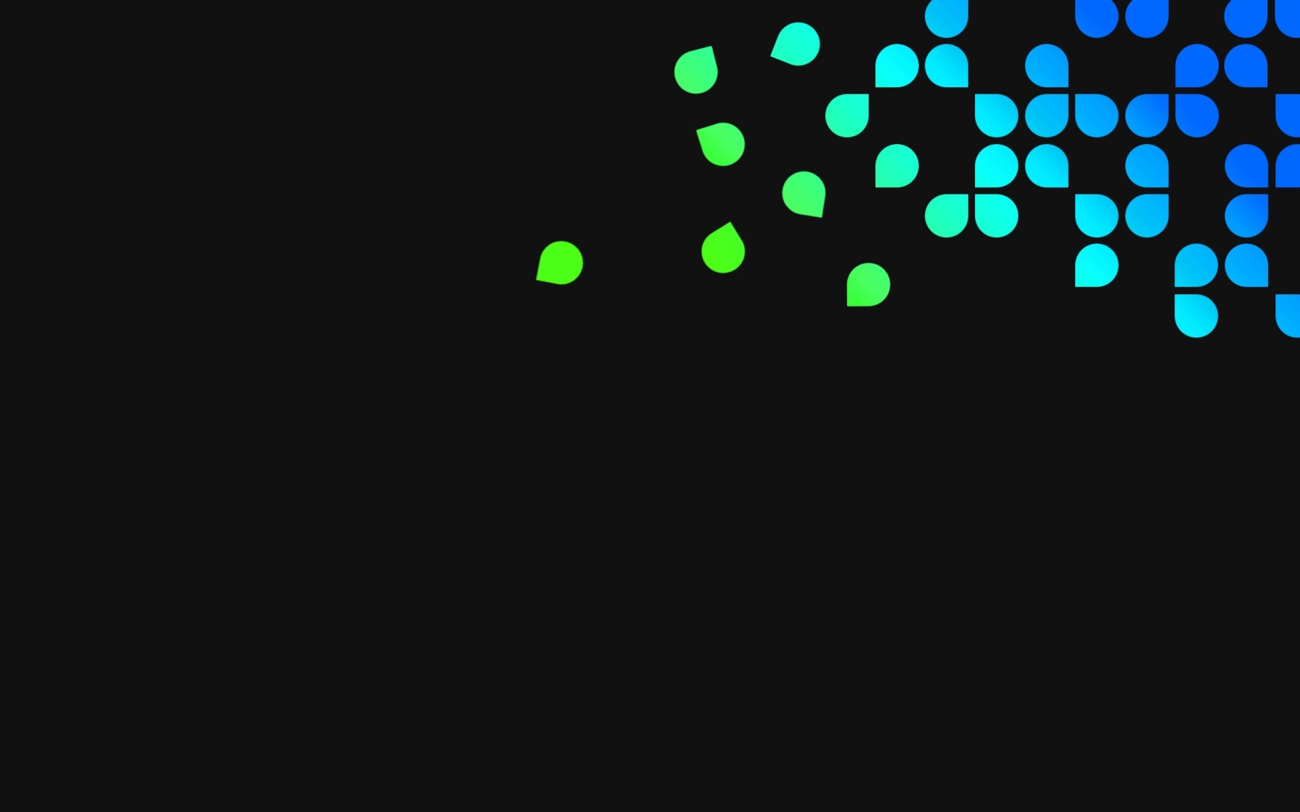 2560x1600  Wallpaper blue, green, black, dots, circles