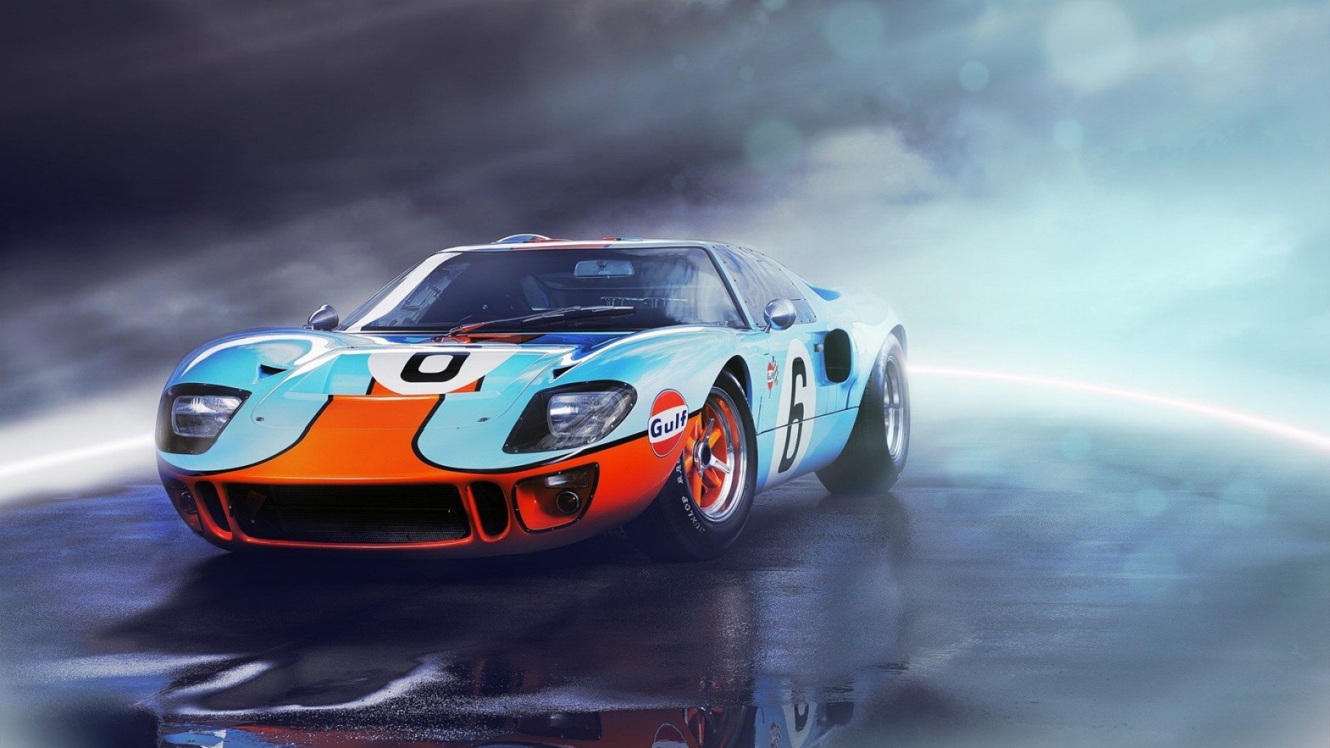 1920x1080  Wallpaper ford, gt40, front view, sports car