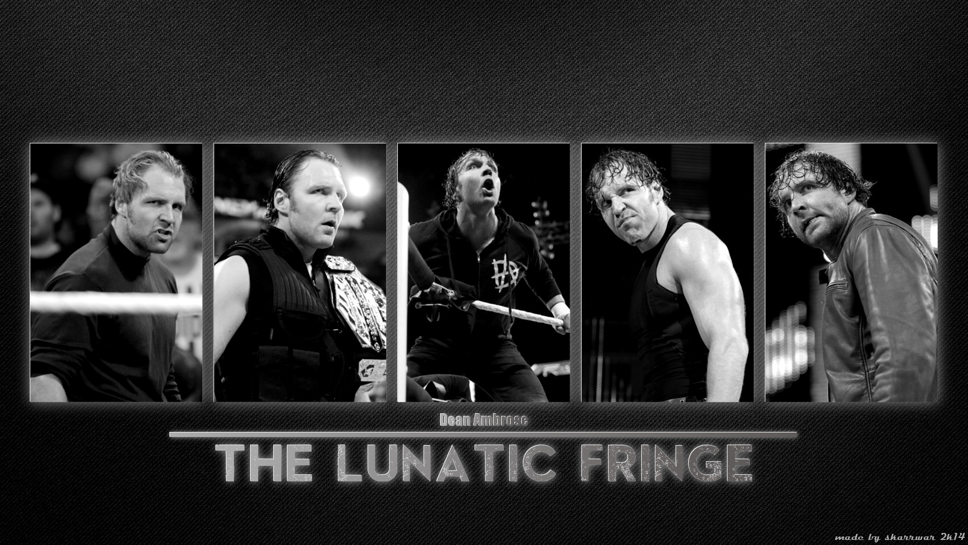 1920x1080 ... Dean Ambrose - The Lunatic Fringe Black and White by SkarrDWar