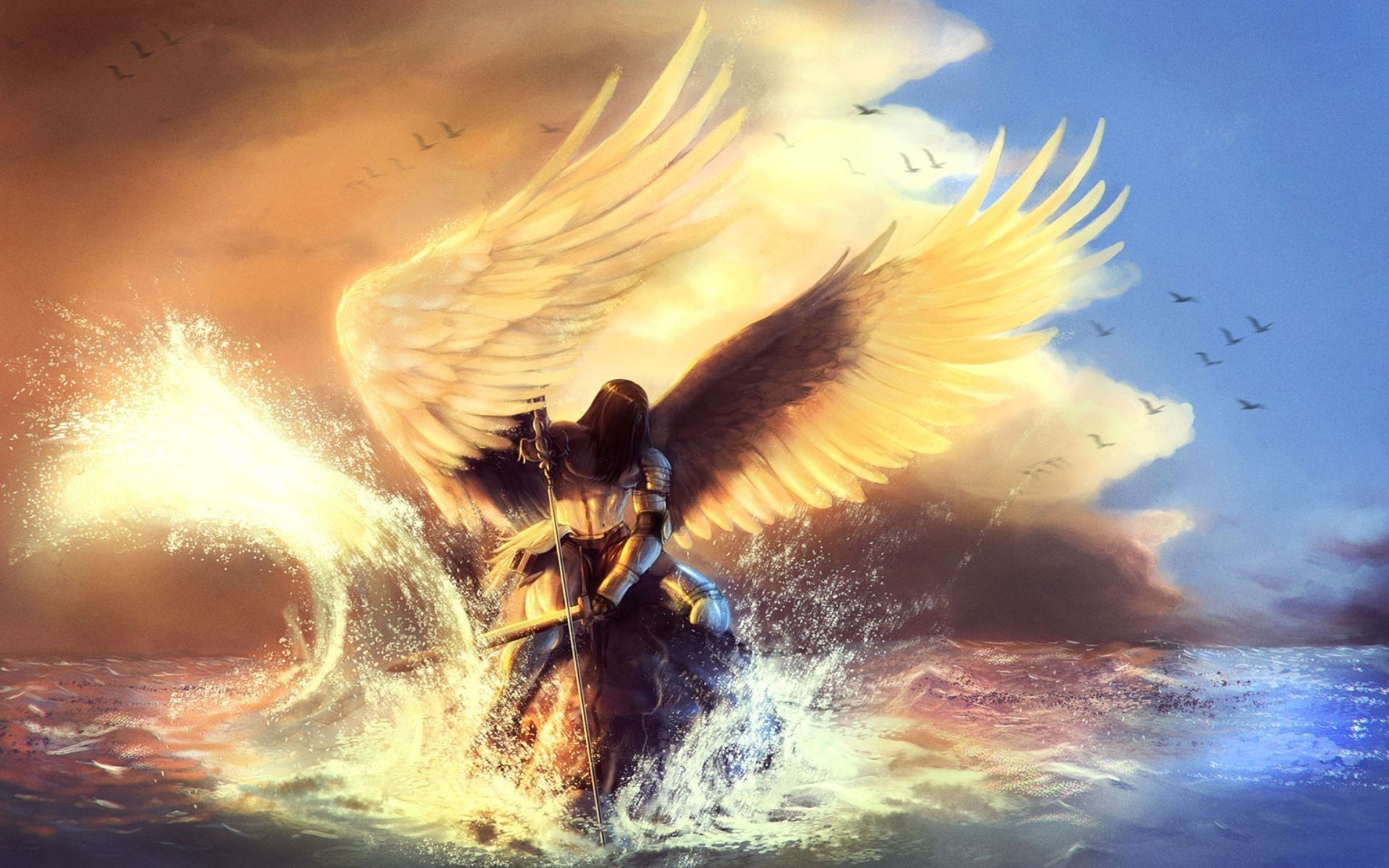 1920x1200 Spiritual Warfare Angels