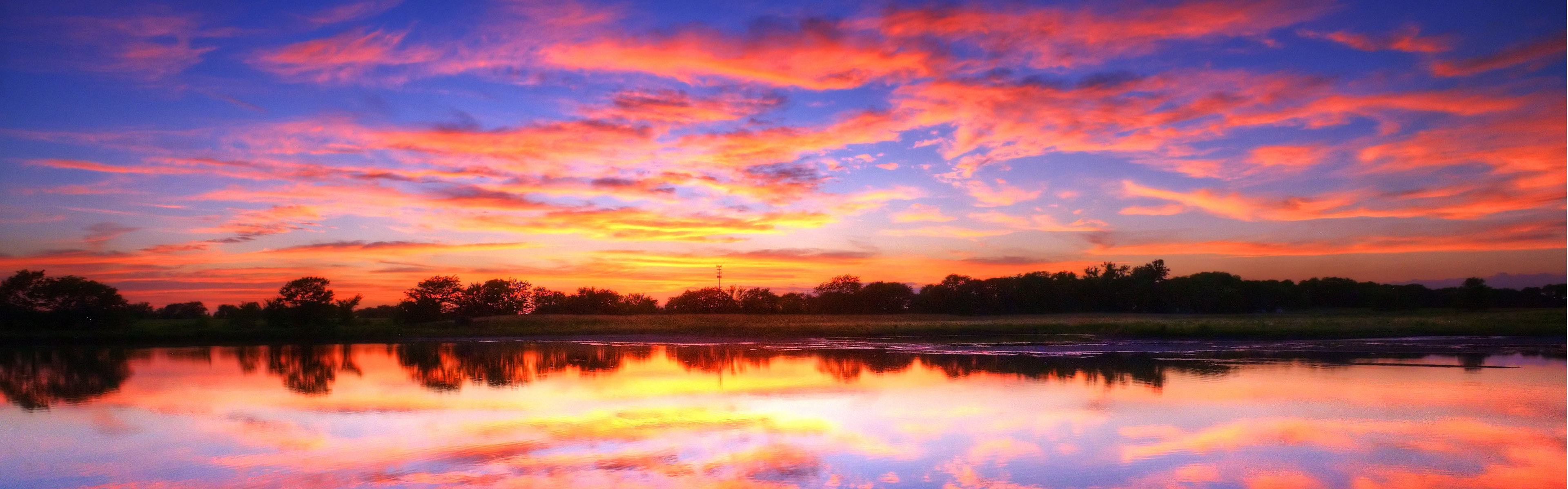 3840x1200 708 0: Pastel sunset iPhone Panoramic wallpaper