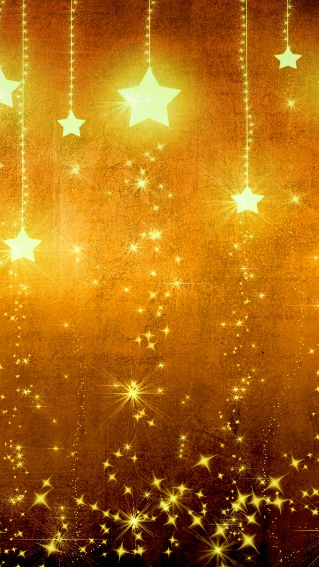1080x1920 Star Gold Holiday Background Brown Yellow Light Texture iPhone 6 wallpaper