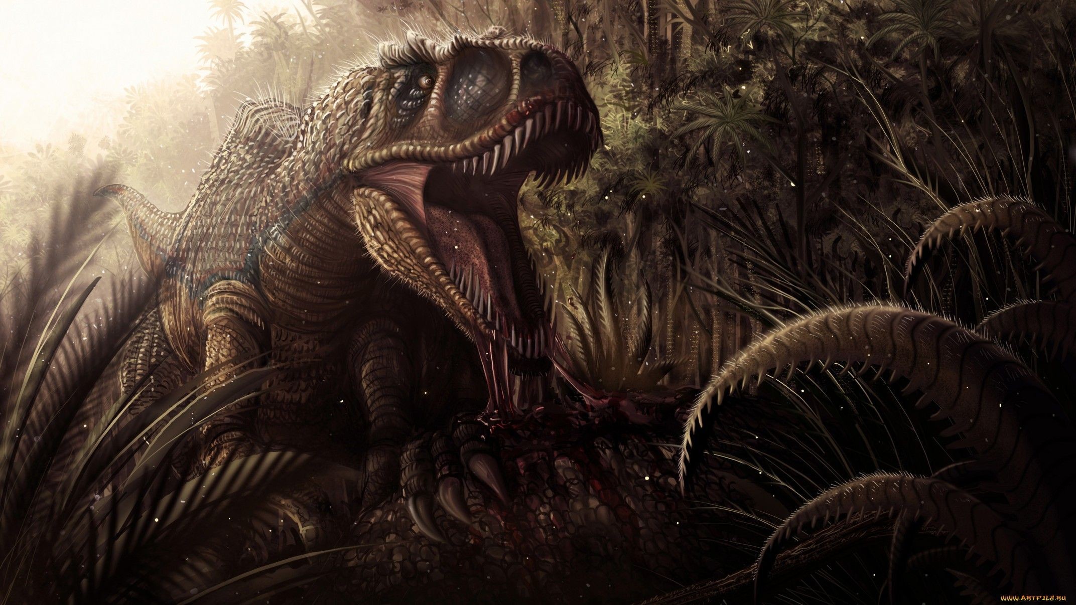 2144x1206 These Ferocious Dinosaur Wallpapers Will Rampage on Your Desktop