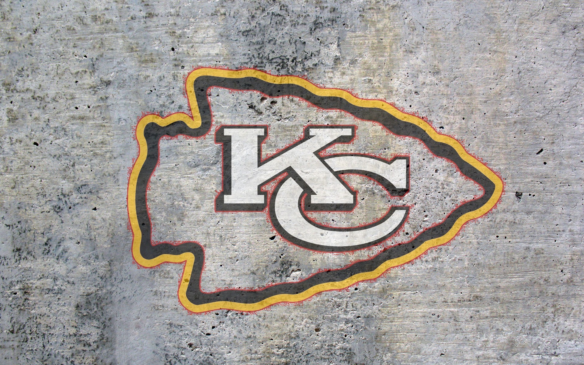 1920x1200 kansas city chiefs logo on concrete wall