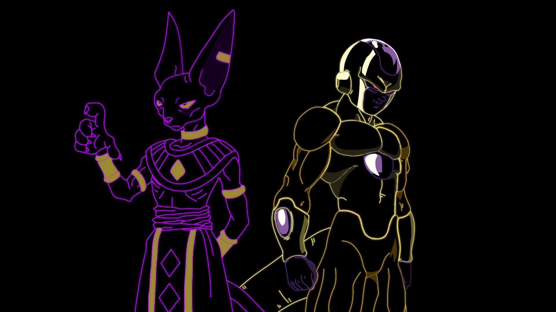 1920x1080 Lord Beerus and Golden Frieza 1080p