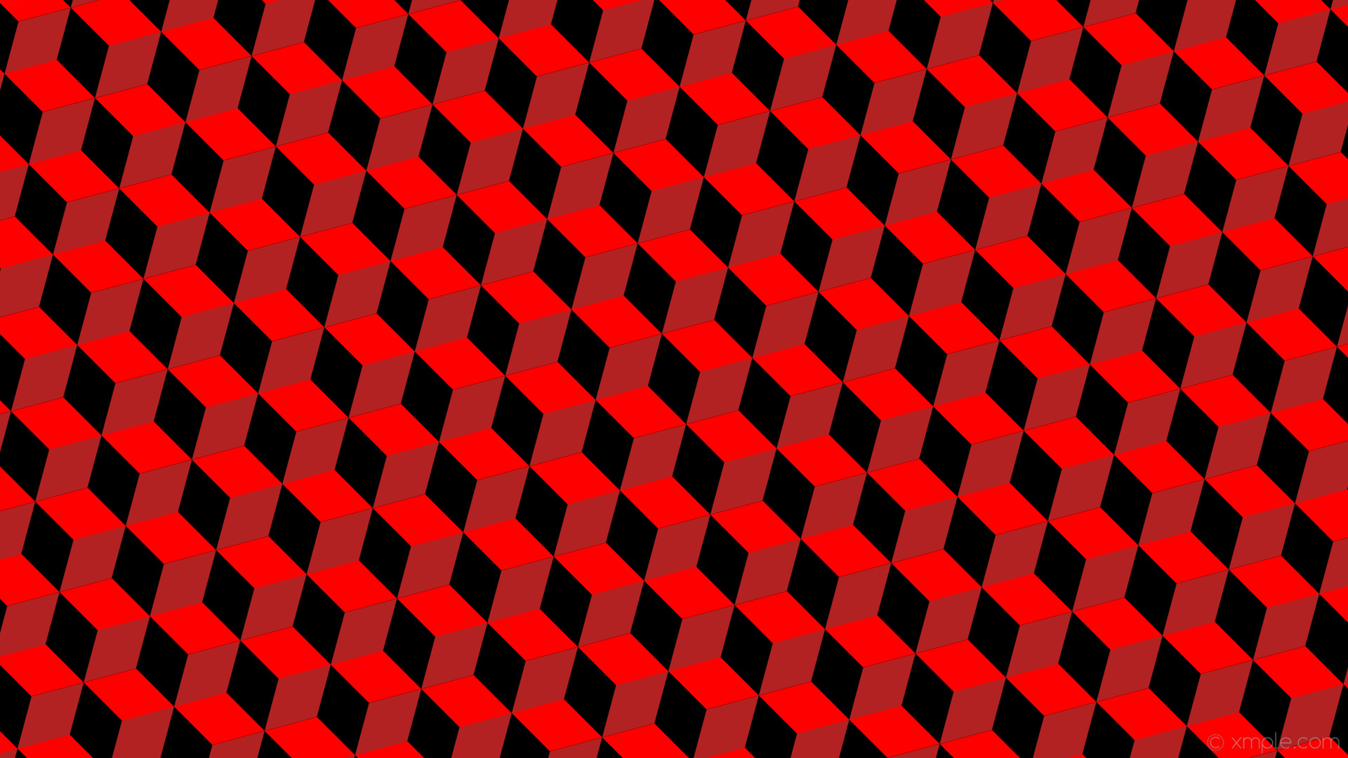 1920x1080 wallpaper 3d cubes black red fire brick #000000 #b22222 #ff0000 105Â° 77px