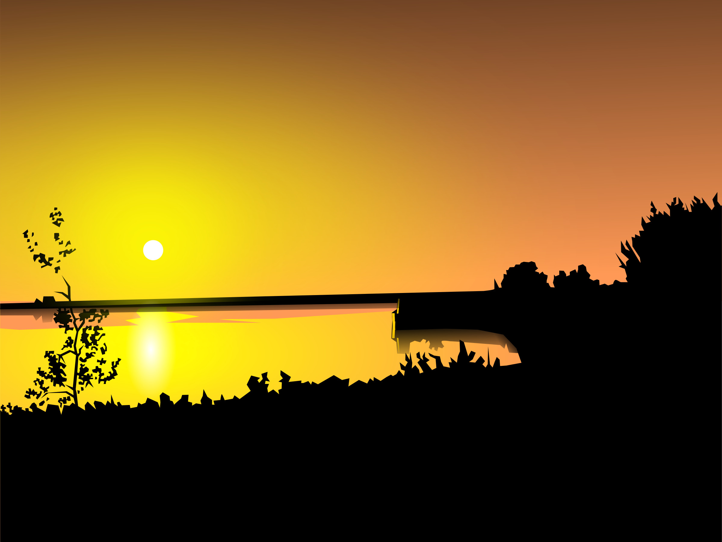 2400x1800 pin Sunset clipart sunset background #5