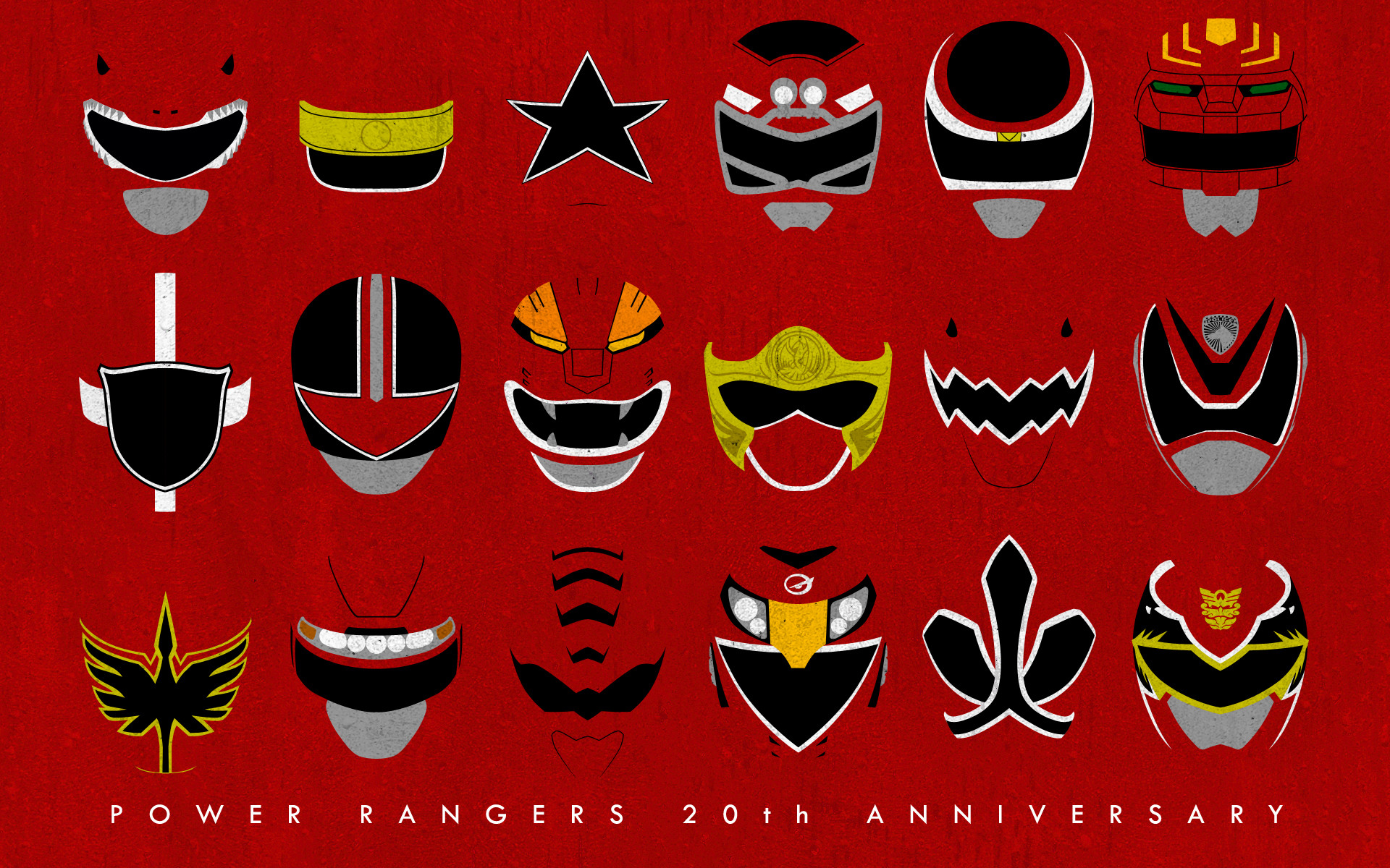 1920x1200 ... Power Rangers 20th Anniversary Red Rangers by CalicoStonewolf