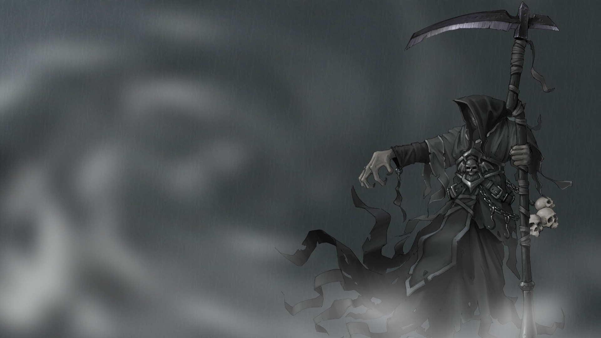 1920x1080 Dark Grim Reaper Horror Skeletons Skull Creepy V Wallpaper At Dark  Wallpapers