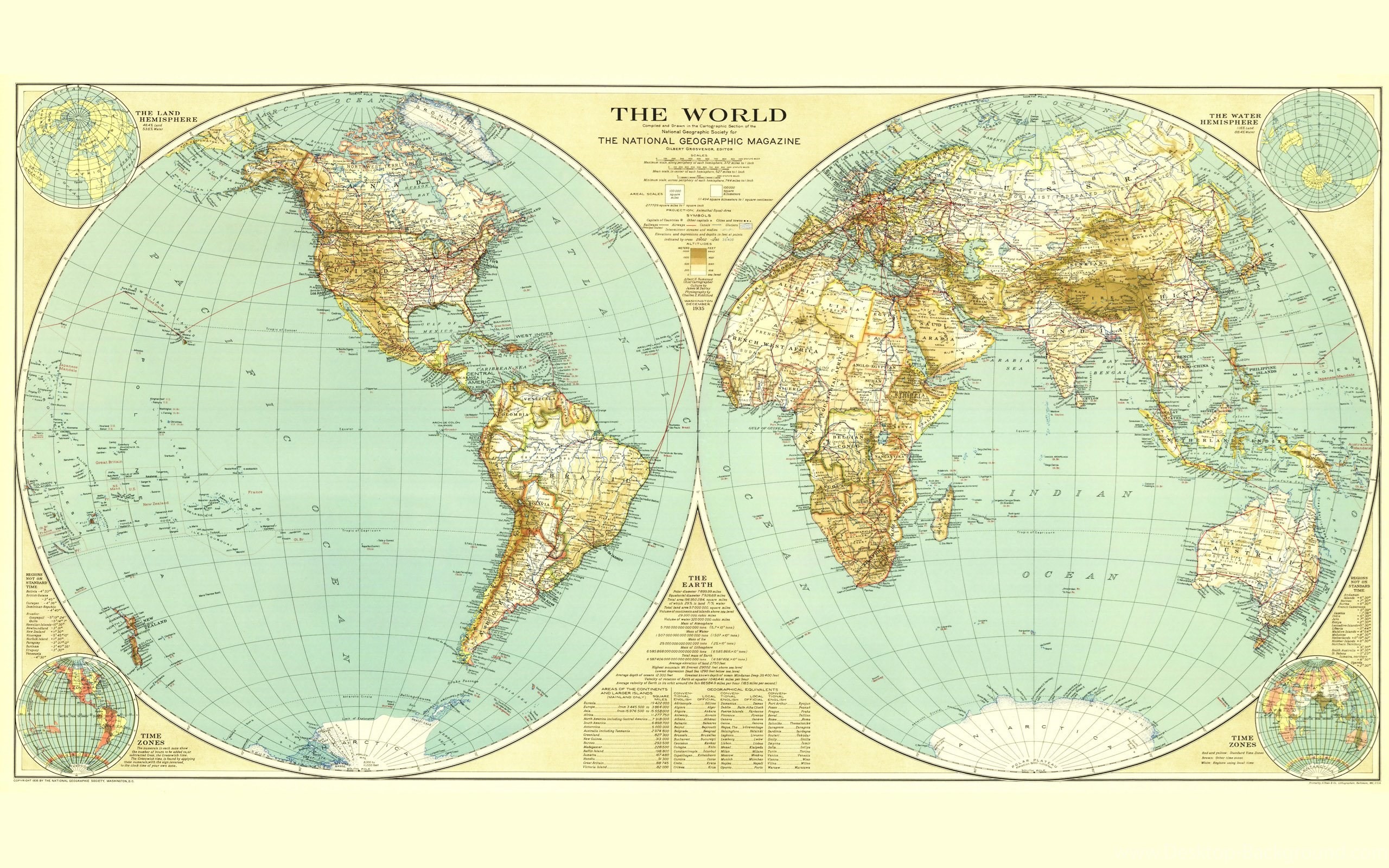 2560x1600 National Geographic World Map Wallpapers