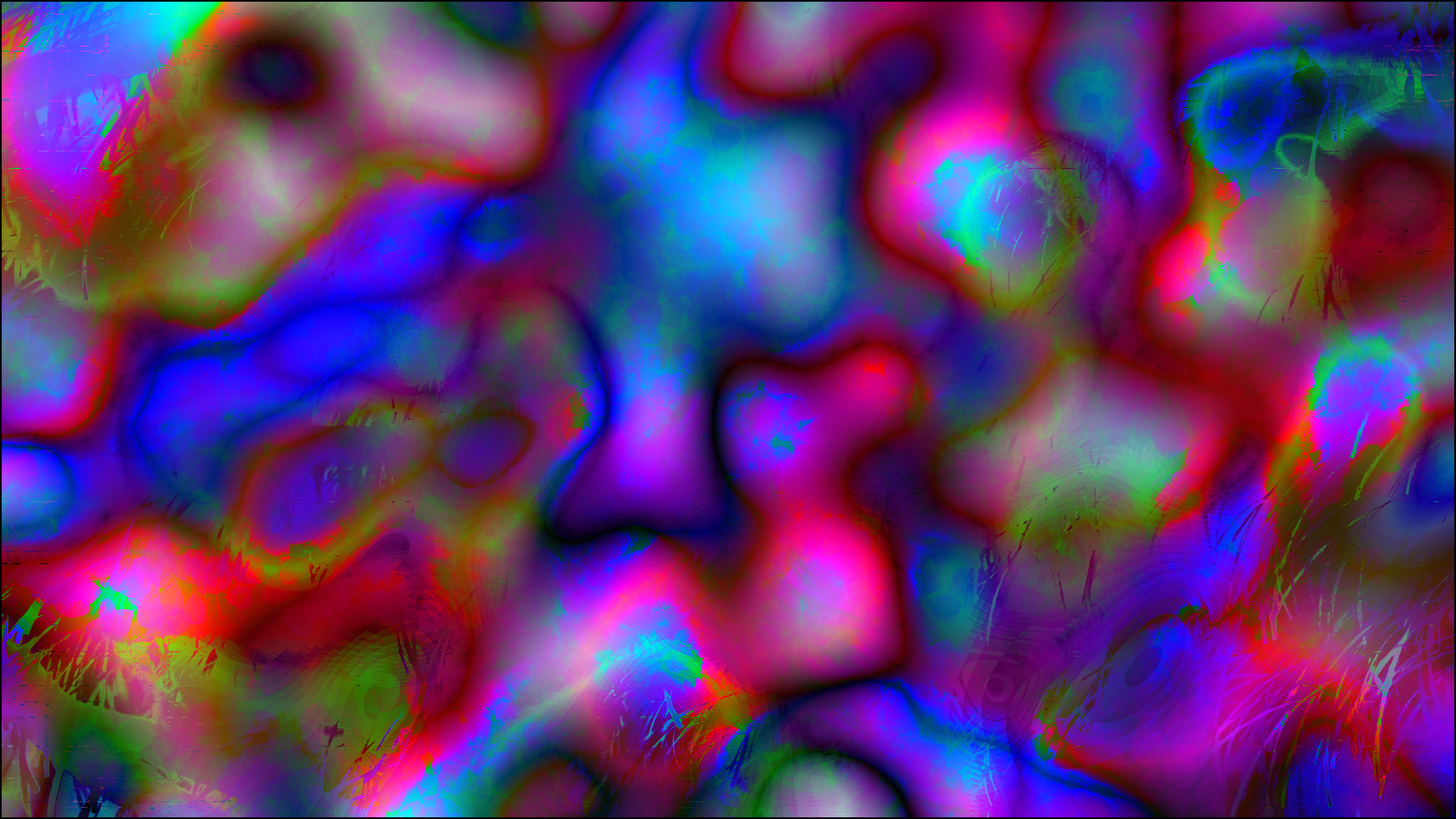 2560x1440 General  abstract trippy LSD melting bright colorful