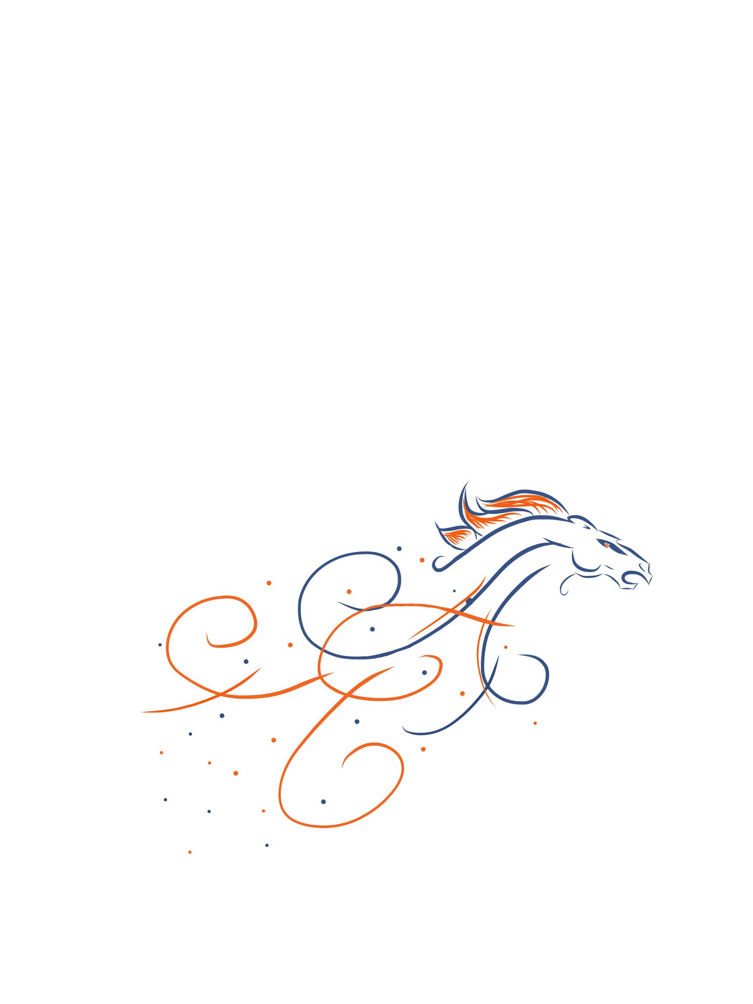 1536x2048 Feminine Denver Broncos design. This could easily be converted to another  team also.