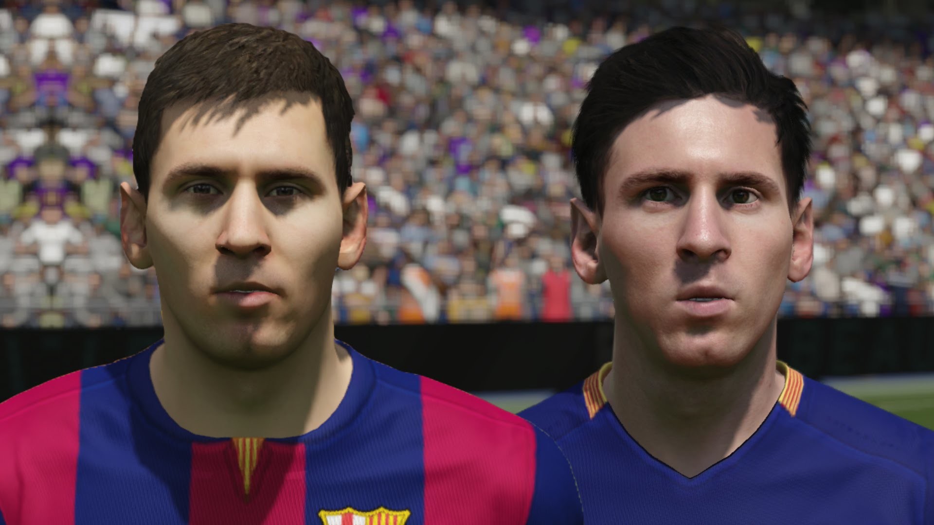 1920x1080 FIFA 16 vs FIFA 15 Faces FC Barcelona (Messi, Suarez, Neymar) - YouTube
