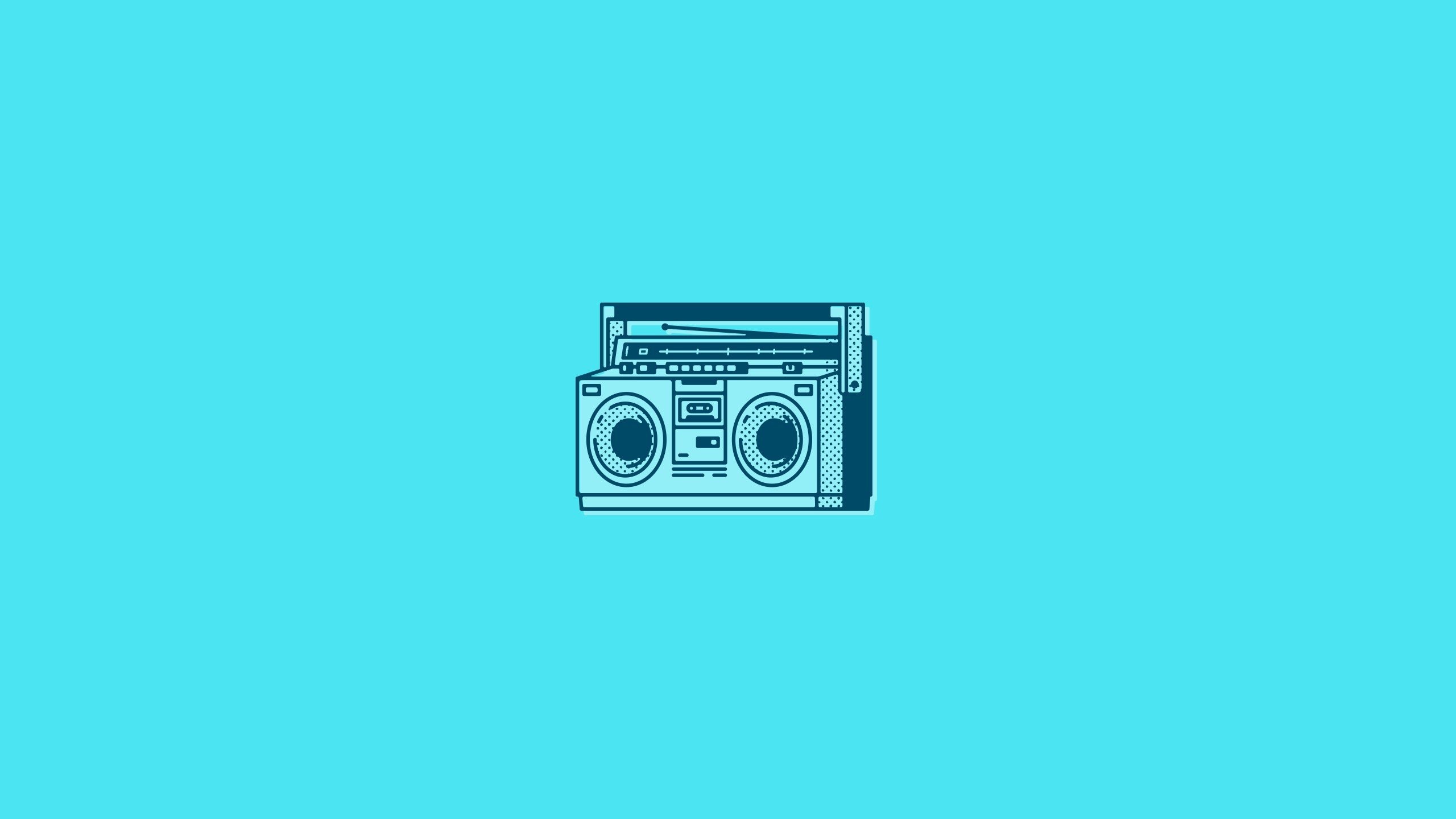 2560x1440 boombox, Stereos, Speakers, Music, Blue background, Minimalism,  Illustration, Radio, Antenna Wallpapers HD / Desktop and Mobile Backgrounds