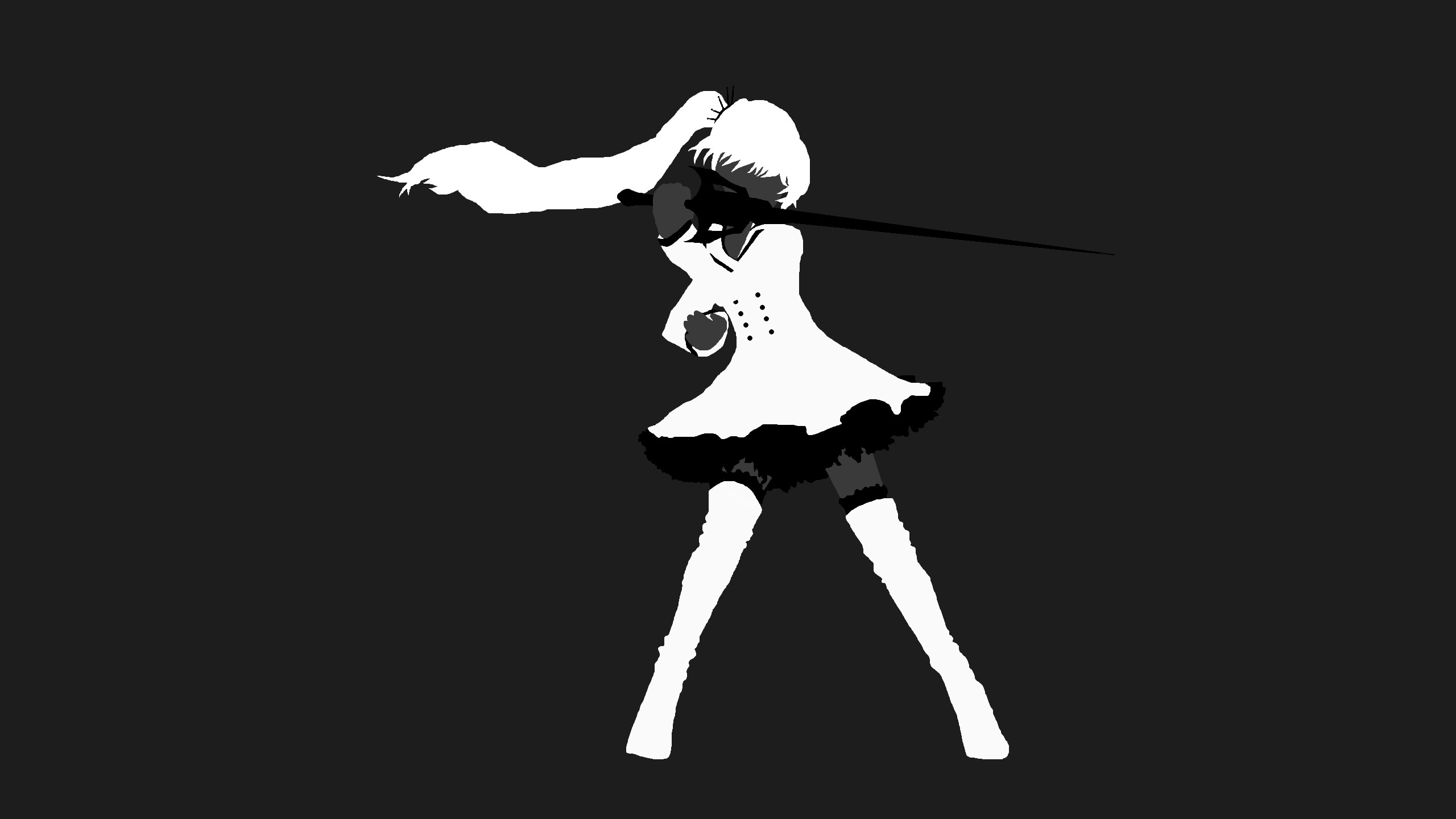 2560x1440 I made myself a classy Weiss silhouette wallpaper ...