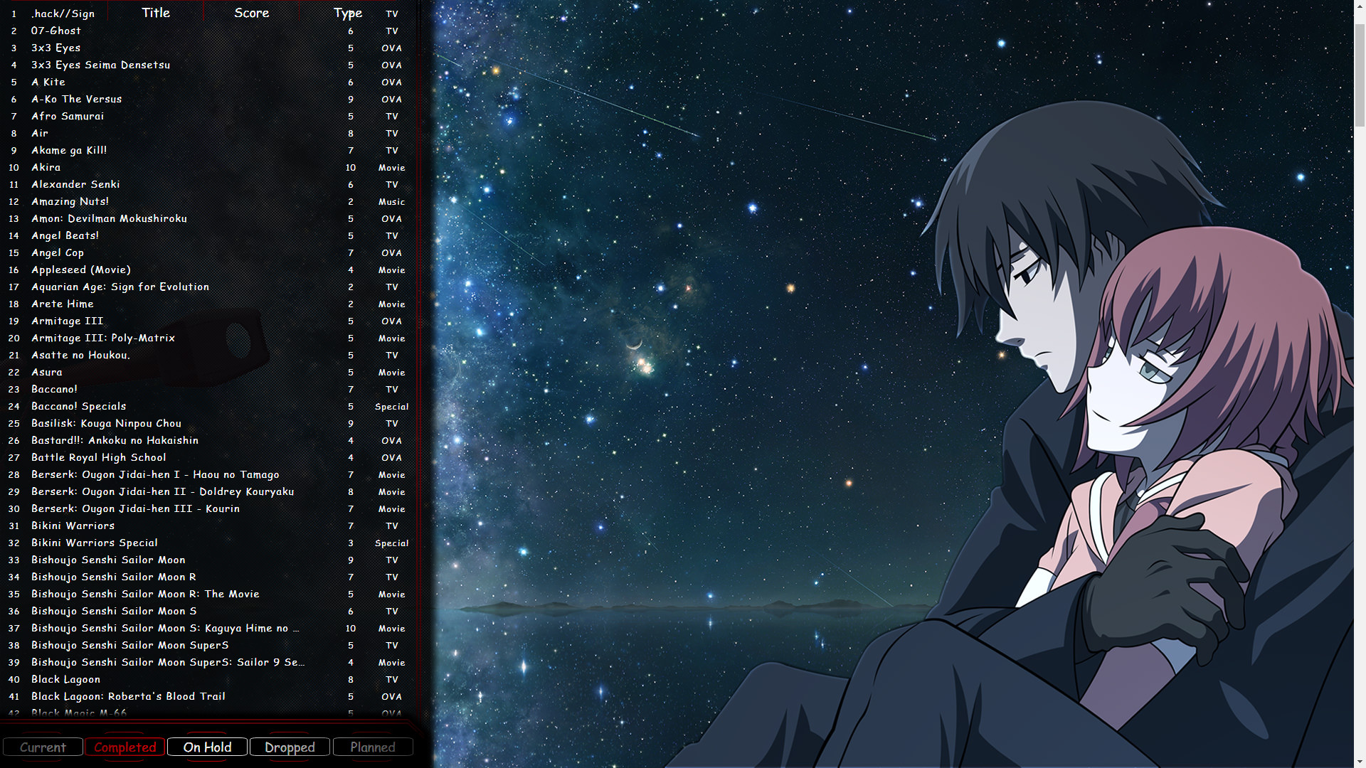 1920x1080 [Classic CSS] Darker than Black layout by Hahaido