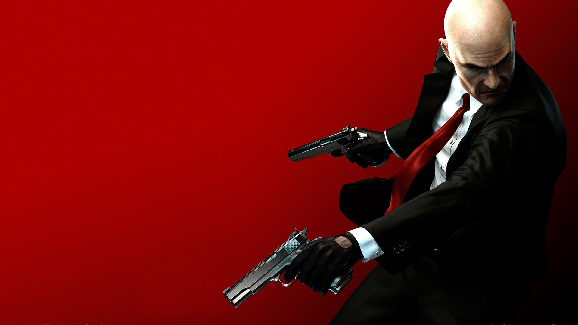 1920x1080 Games, Man, Suit, Gun, Red Background, PS4, Brand, Technology