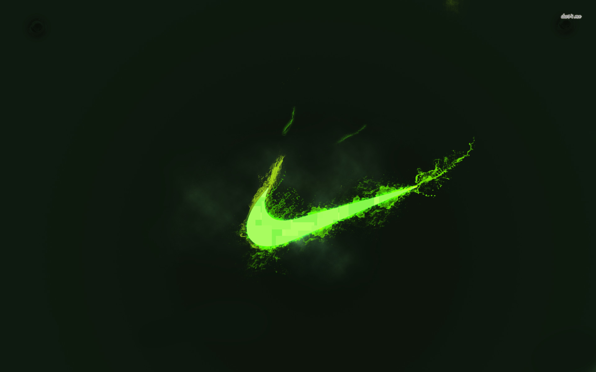 1920x1200 Neon Green Nike Logo Wallpaper Hd For Desktop | cute Wallpapers