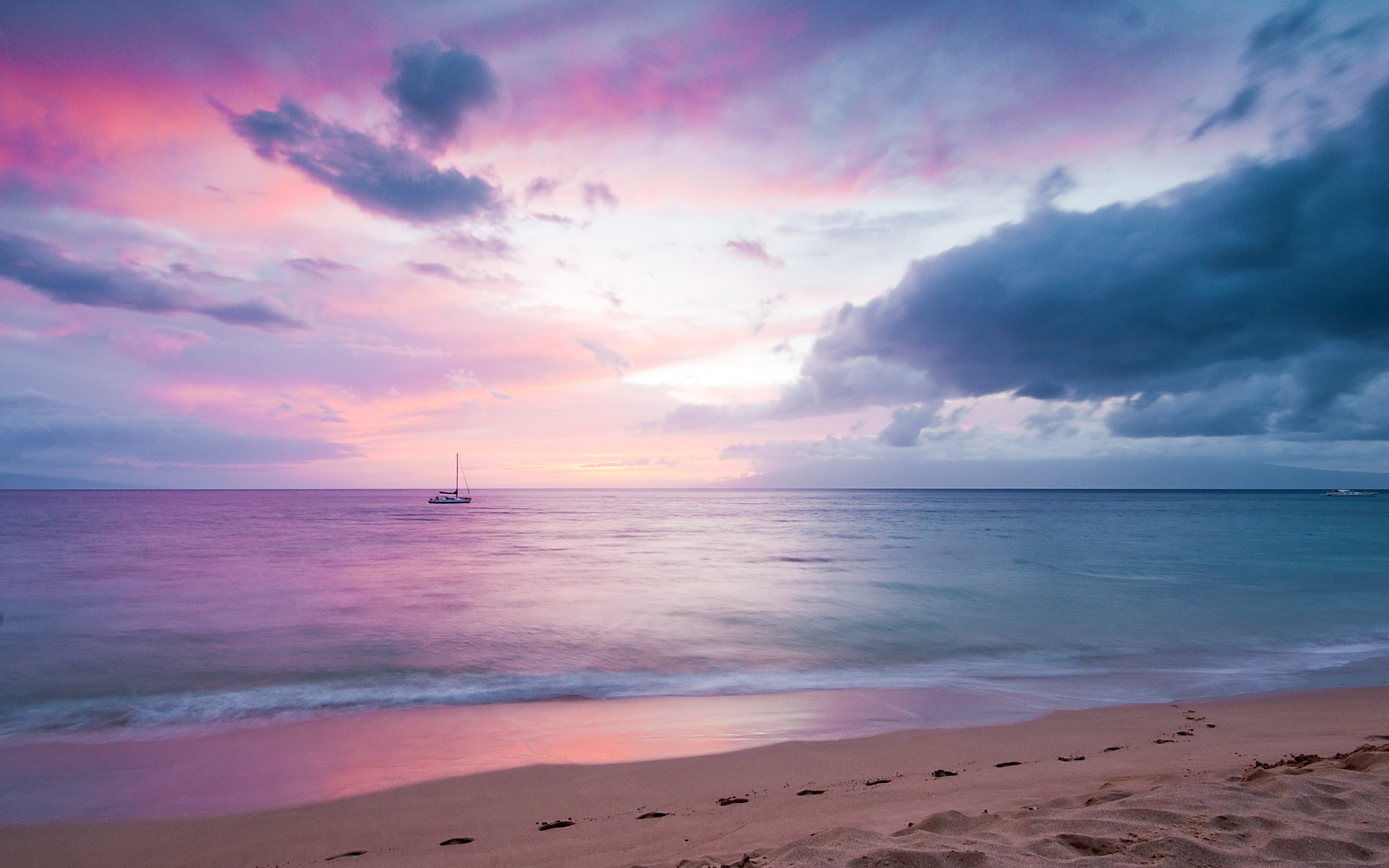 2560x1600 Twilight Island Beach Sunset