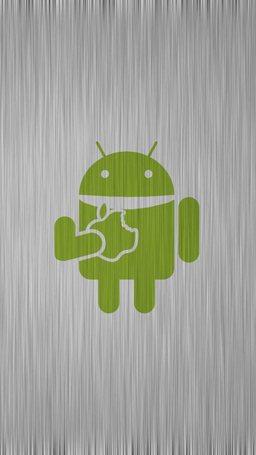 1080x1920 Android Robot Eating Apple Logo Android Wallpaper ...