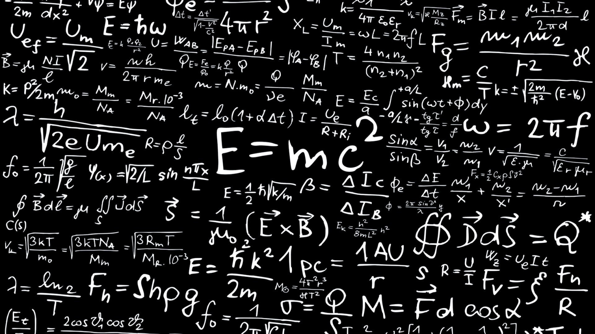 1920x1080 Science Albert Einstein Formulas Mathematics Physics