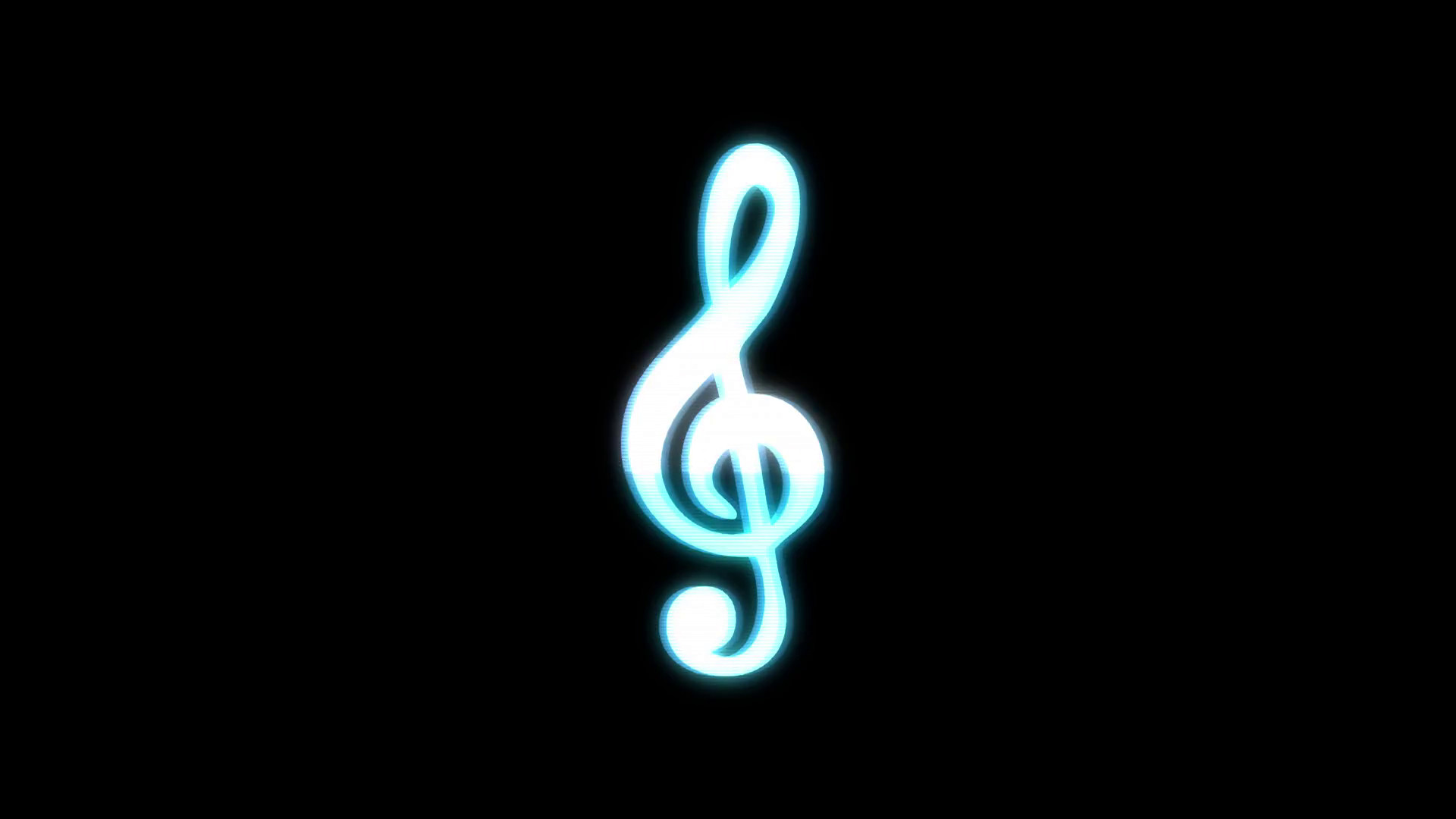 1920x1080 music treble clef symbol glitch screen distortion holographic display  animation seamless loop background New quality universal close up vintage  dynamic ...