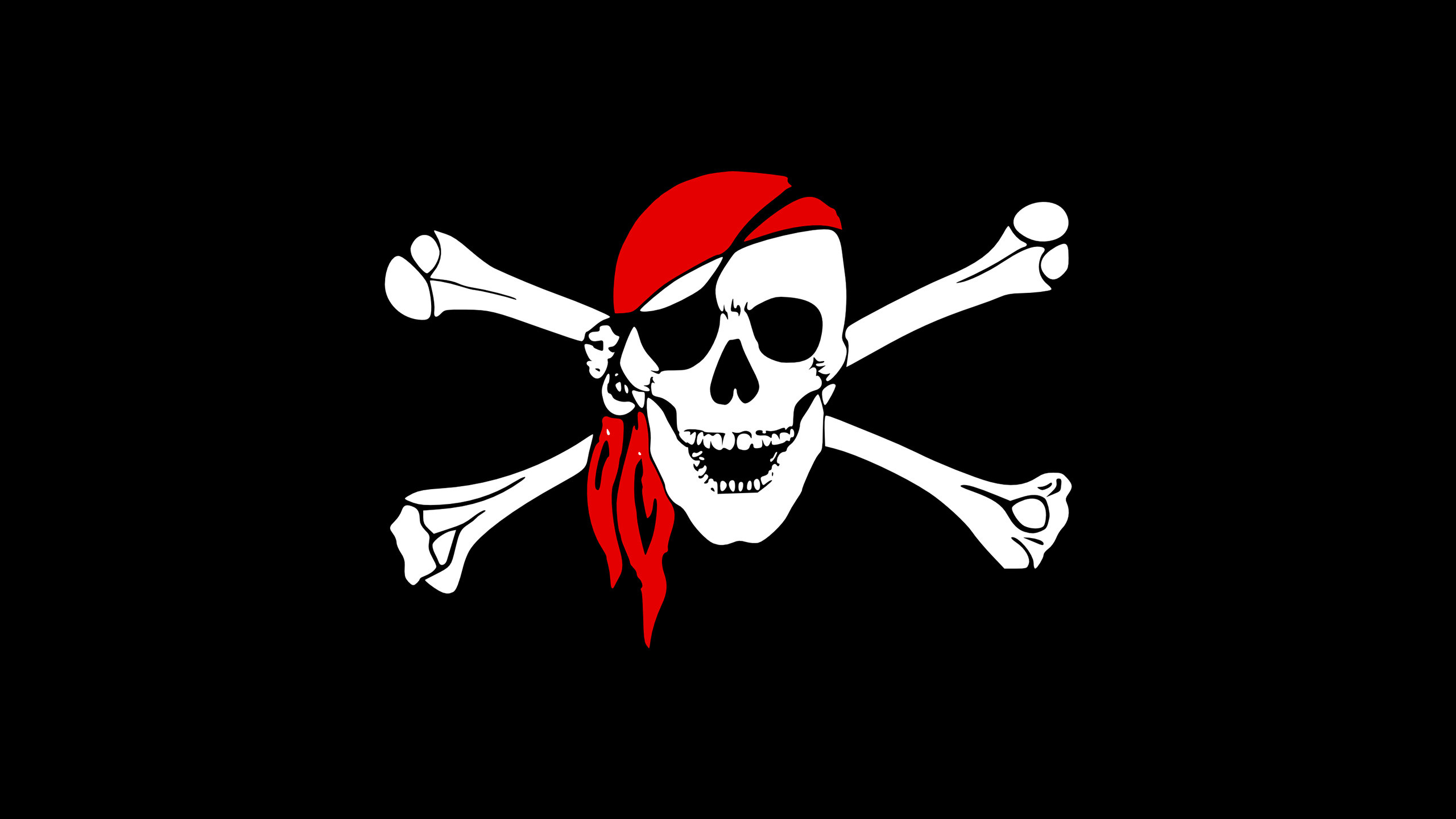 2560x1440 Pirate Flag Skull