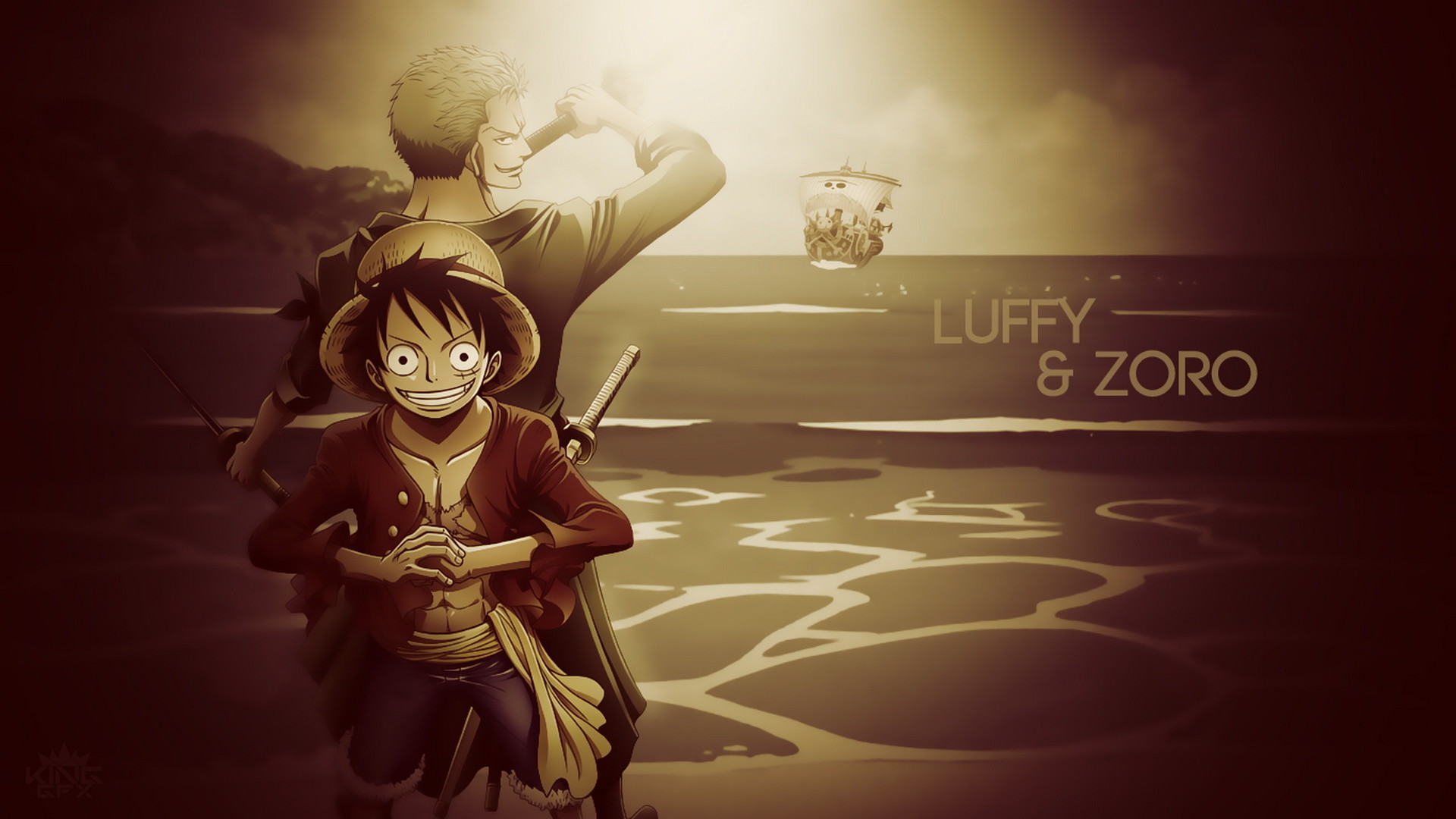 1920x1080 One Piece Luffy and Zoro After 2 Years Wallpaper
