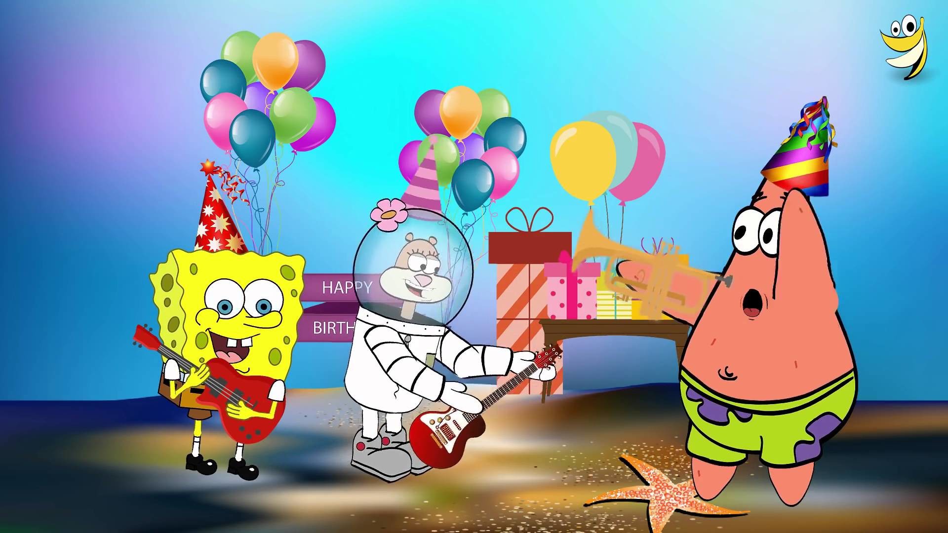 1920x1080 Spongebob Squarepants Happy Birthday Song Crazy Funny War Edition...