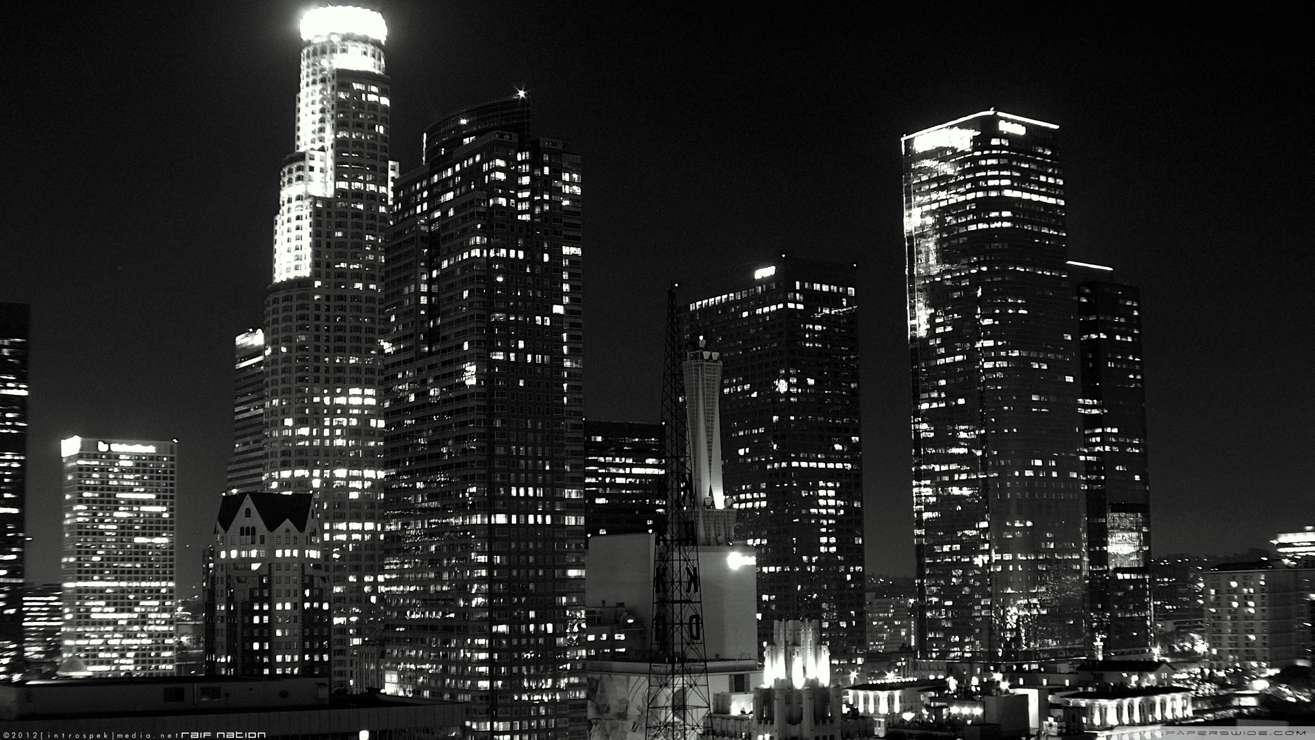 2560x1440 Black and white cityscapes buildings Los Angeles wallpaper |  |  189937 | WallpaperUP