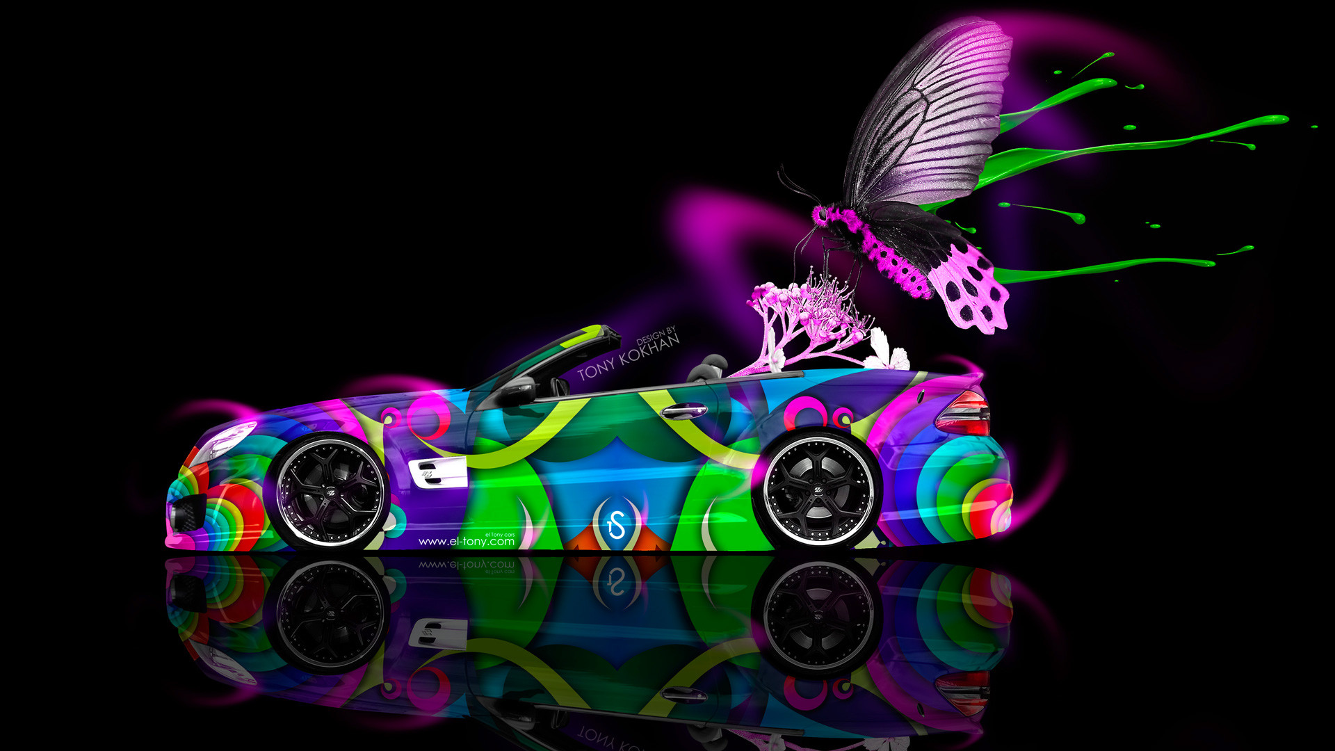 1920x1080 Neon Butterfly Backgrounds | color neon butterfly wallpaper Car Pictures