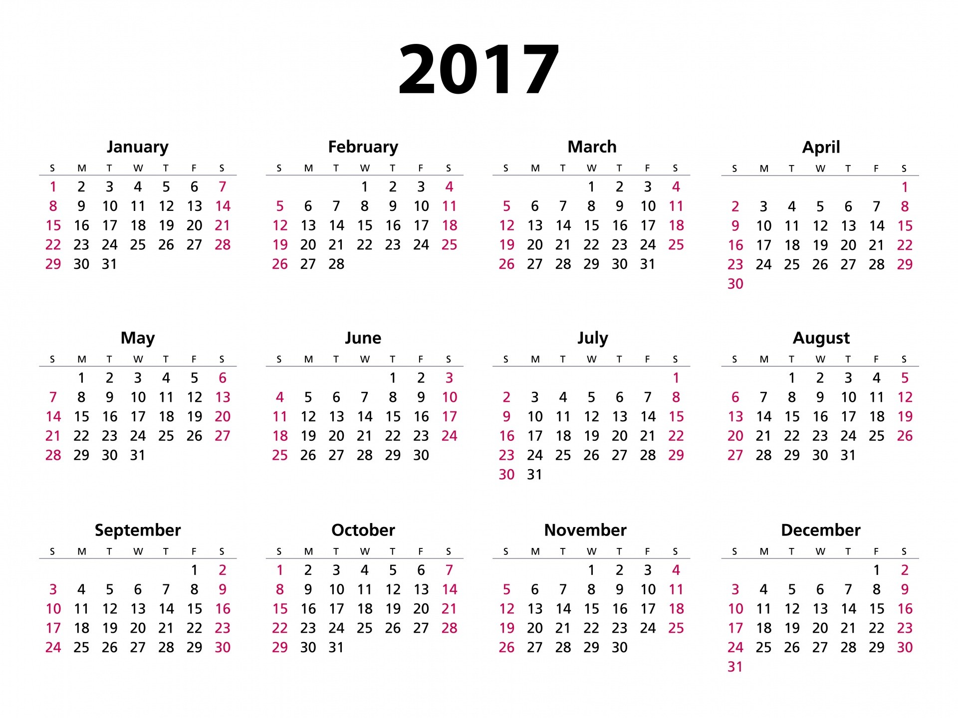 1920x1440 Calendar 2017 wallpapers