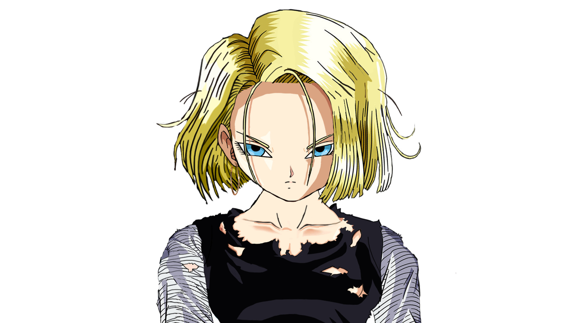 1920x1080 ... Android 18 Torn Clothes DBZ by BasilouGamiii