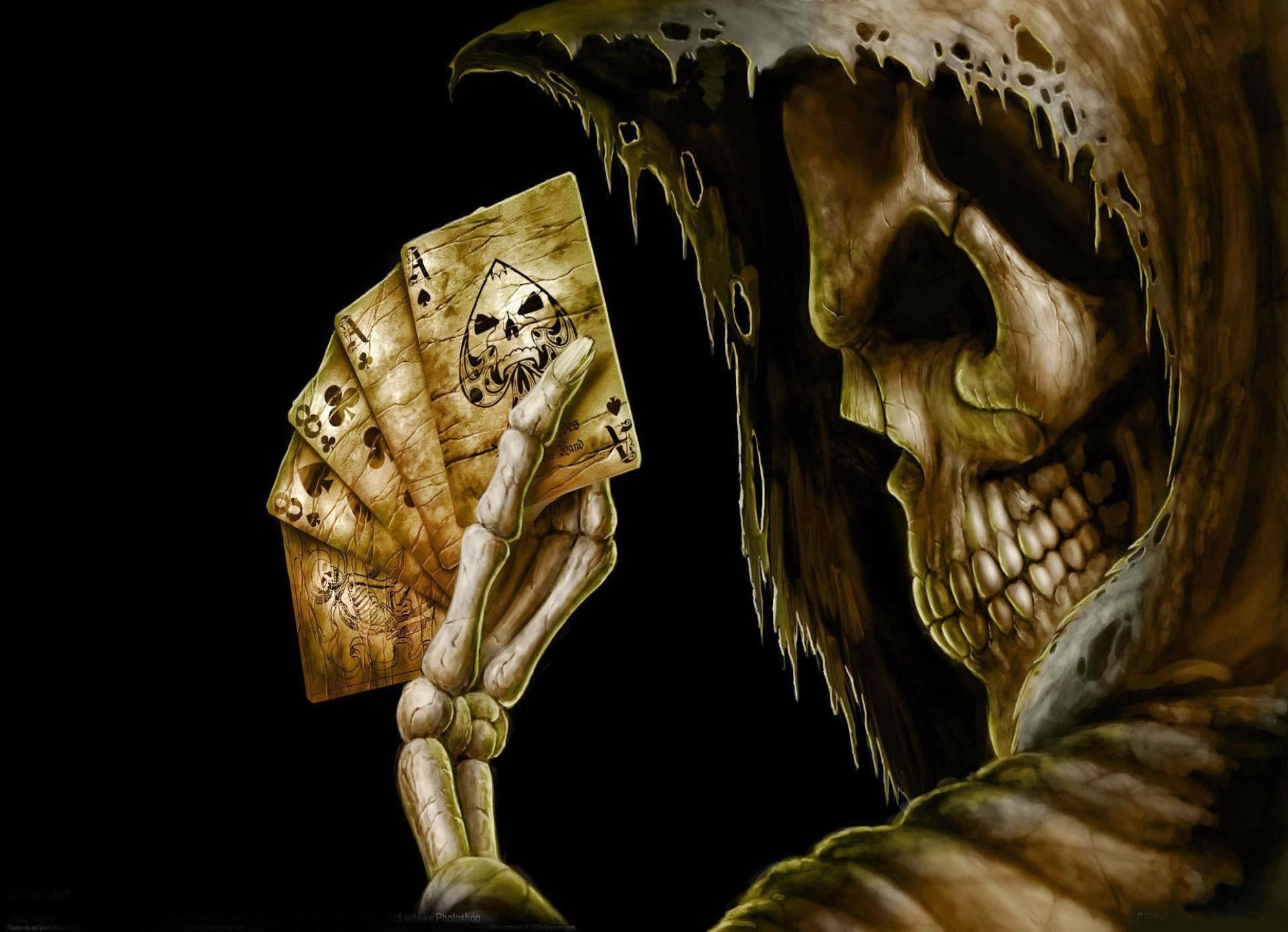 1990x1440 Scary Skeleton Wallpaper