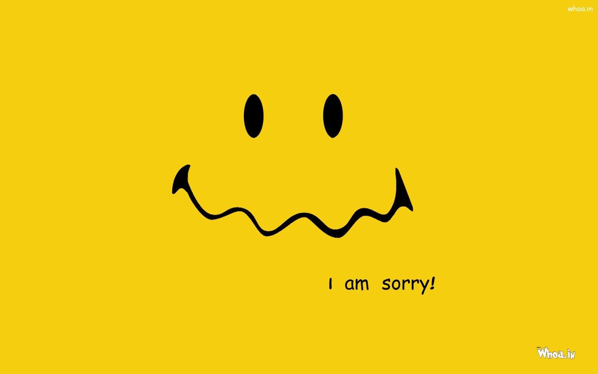 1920x1200 I M Sorry 3D HD With Sad Smily Face Wallpaper