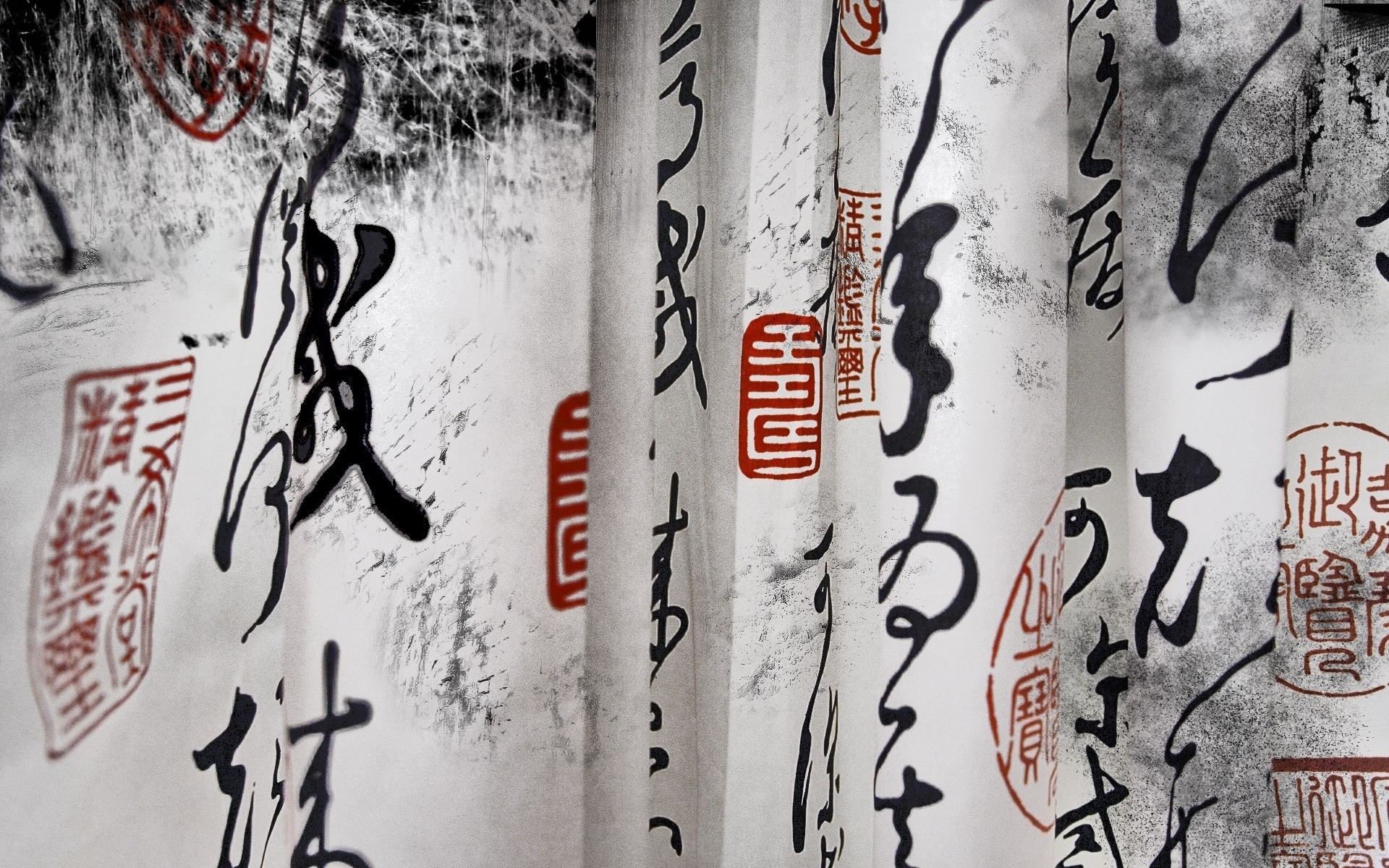 1920x1200 Chinese Scrolls Happiness mood emotion characters calligraphy asian  oriental paper wallpaper |  | 27203 | WallpaperUP