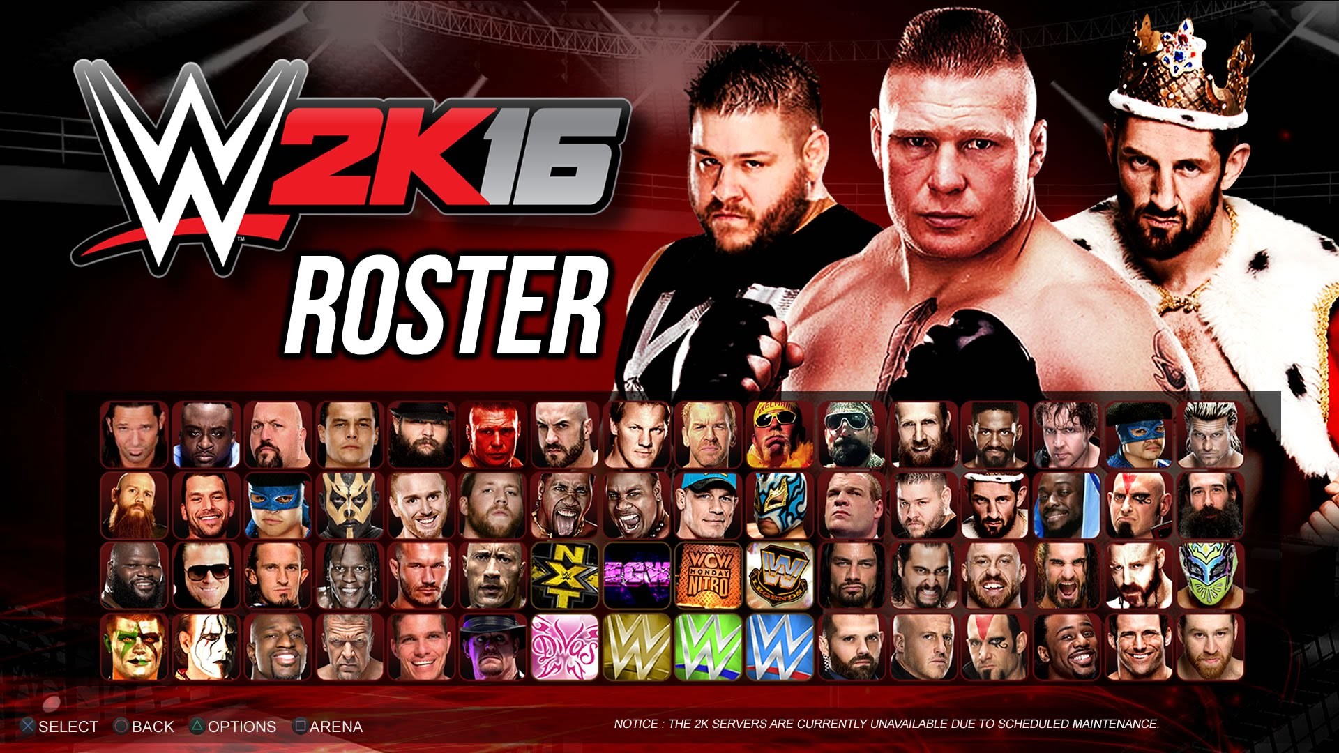 1920x1080 WWE 2K16 Roster - Biggest WWE Roster Ever! WCW, ECW, NXT, Divas